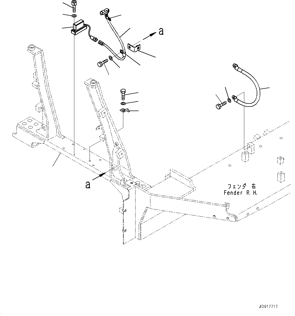 Bracket(Fender,Fender and Bracket,Without Cab) (154-54-77970) KOMATSU