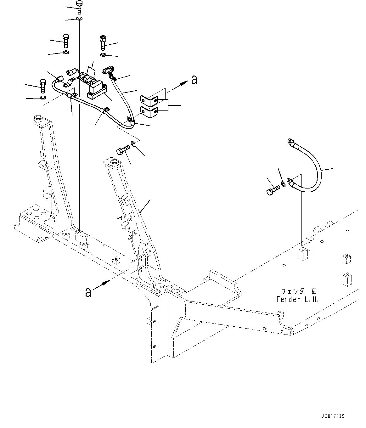 Bracket(Fender,Fender and Bracket,Without Cab) (154-54-77972) KOMATSU