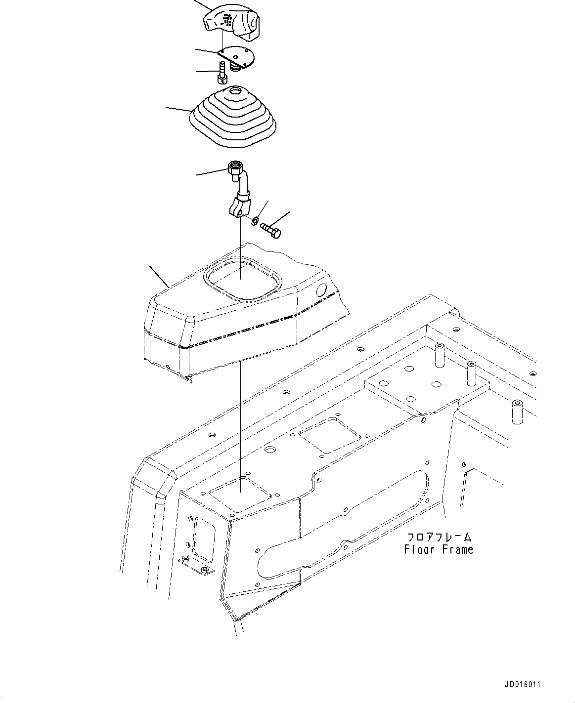 Cover(Floor Frame,Armrest, R.H.,With Fixed Digging Angle Multi Ripper,Angle Dozer or Straight Coal Dozer) (154-54-75181) KOMATSU