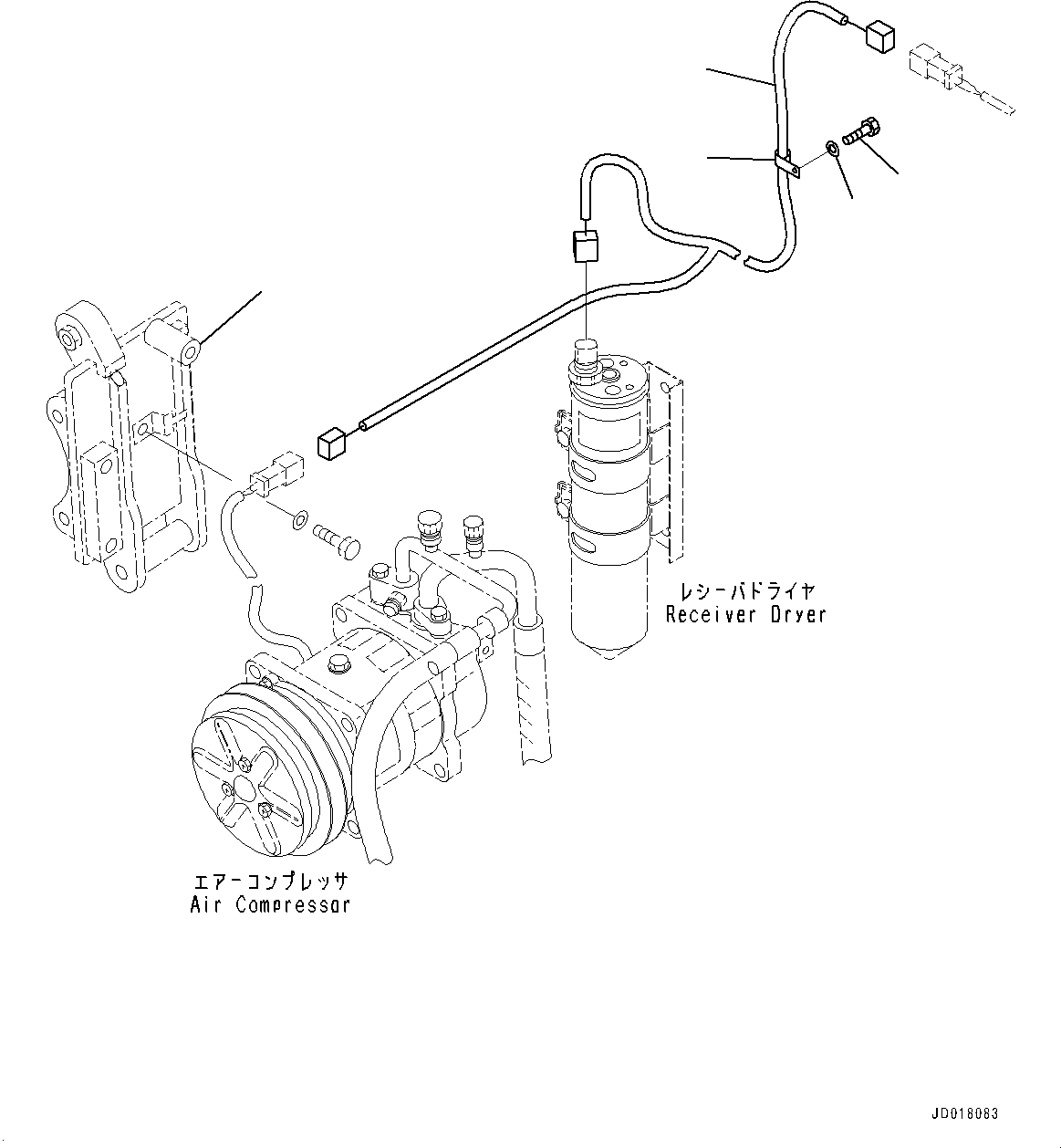 Bracket(Compressor and Heater Piping,Compressor,For EU Safety Regulation) (56B-07-22775) KOMATSU