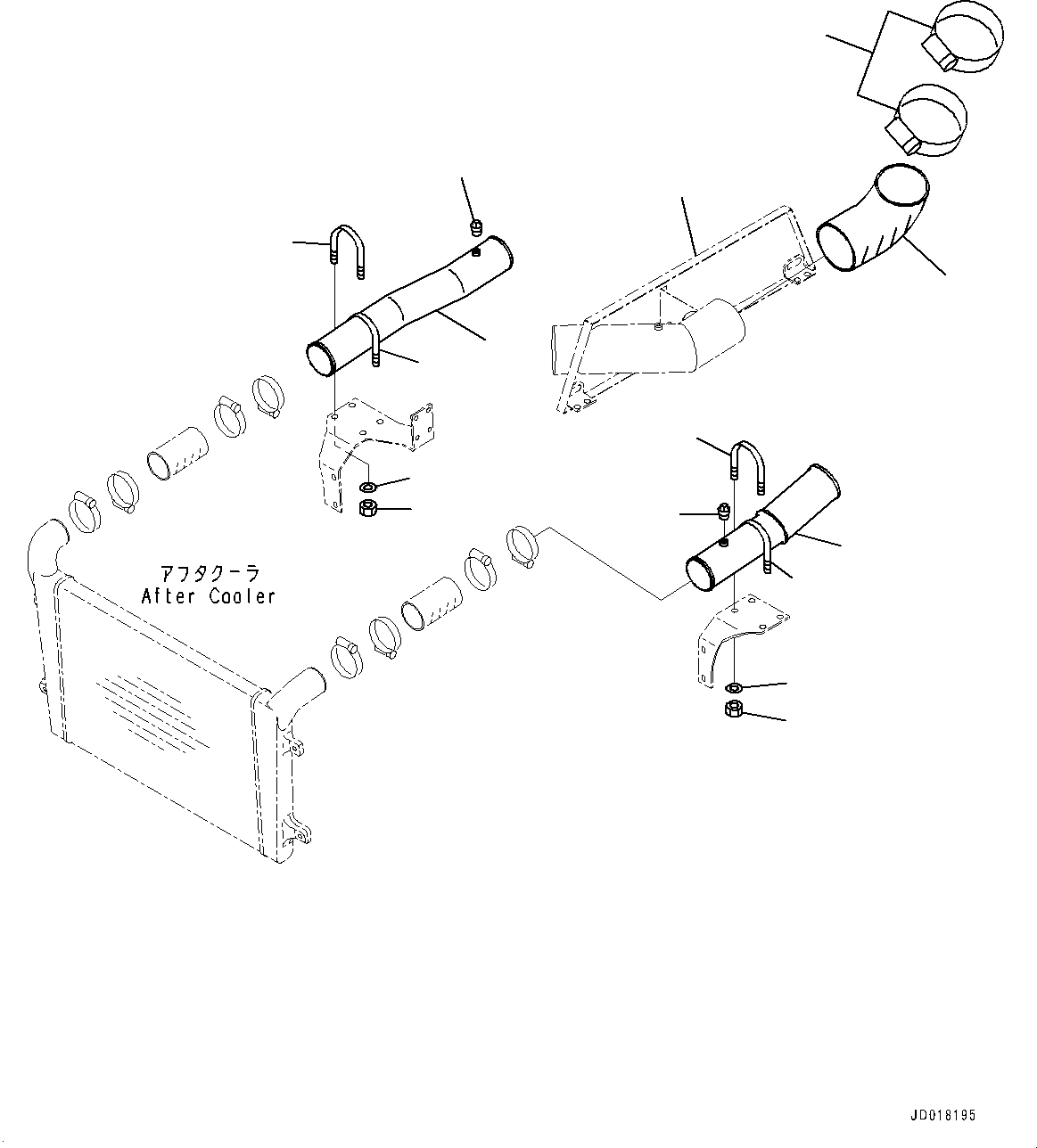 Bracket(Air Cleaner and Fuel Tank Group,Air Intake Piping) (56B-02-23230) KOMATSU