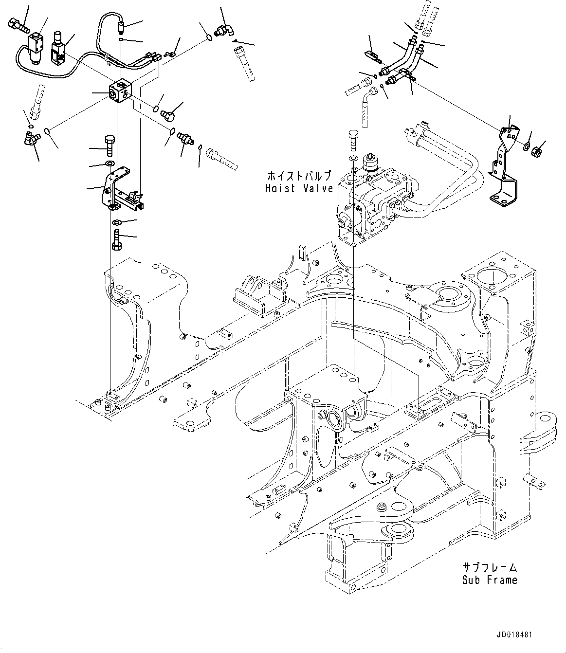 Bracket(Hydraulic Piping,Hoist Cylinder Piping) (56B-61-21691) KOMATSU
