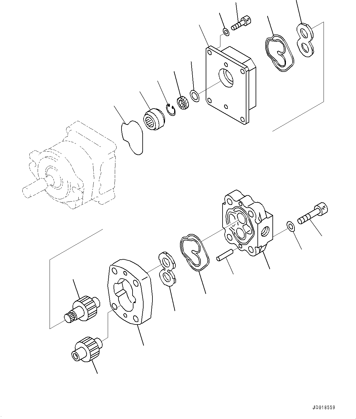 Pump Assembly, Gear (SBR 8) 705-41-05561 KOMATSU