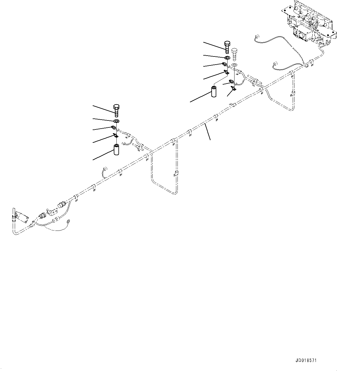 Wiring Harness(Rear Electric Wiring Harness,For Machine Without Payload Meter) (56B-06-27221) KOMATSU