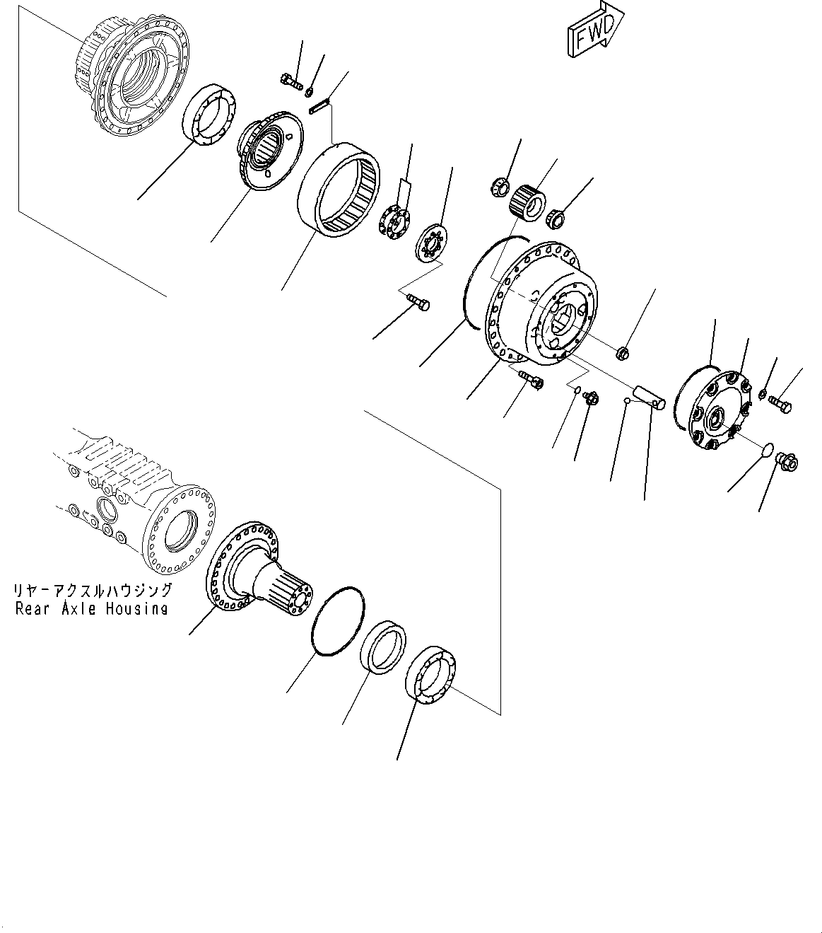 Final Drive Assembly, R.H. 56B-22-25052 KOMATSU