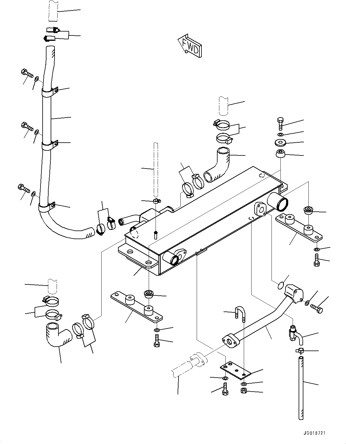 Hose(Oil Cooler Piping) (154-49-75173) KOMATSU