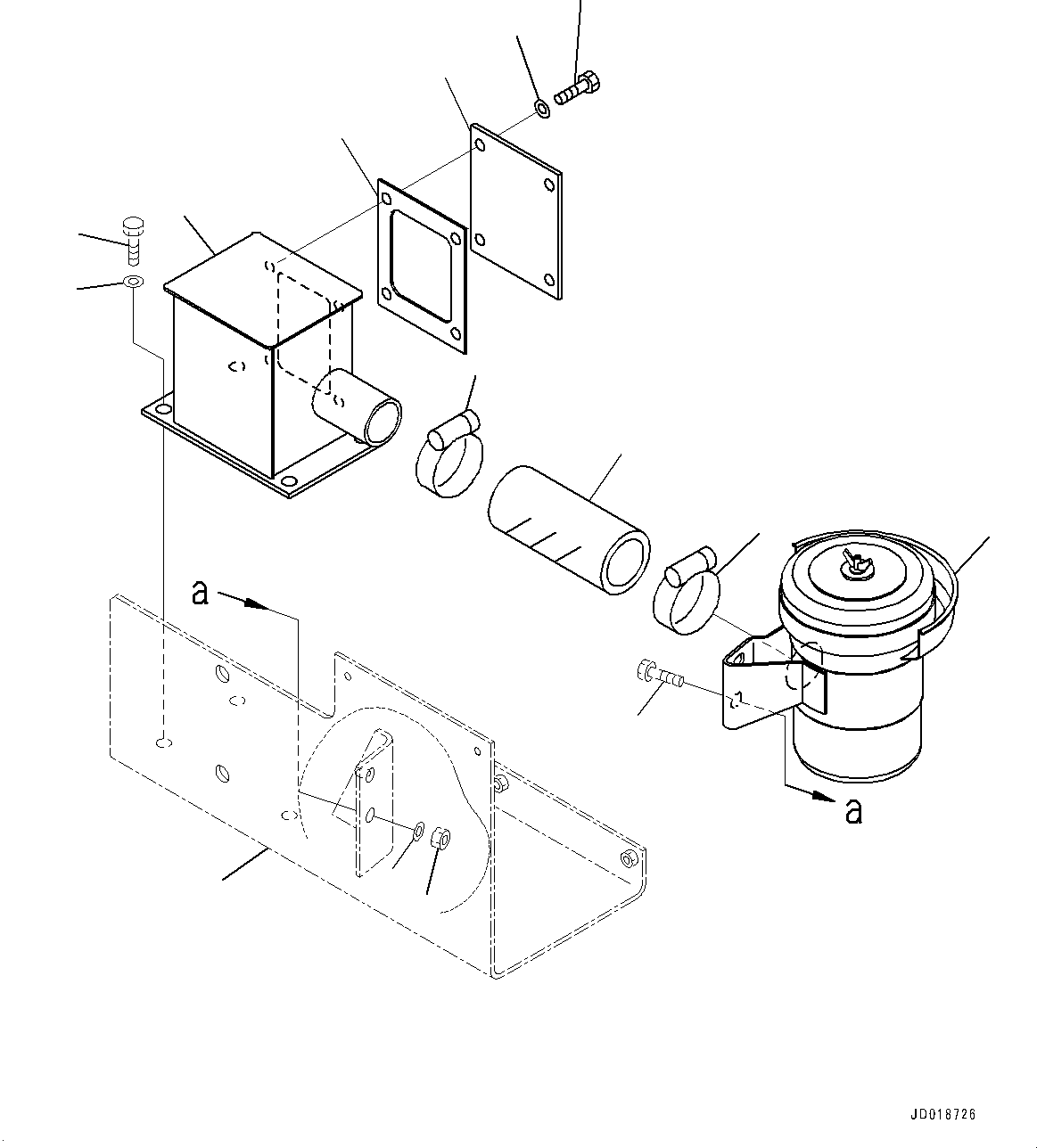 Bracket(Parts For Sandy and Dusty Terrain Arrangement,Rear Piping) (56B-92-12190) KOMATSU