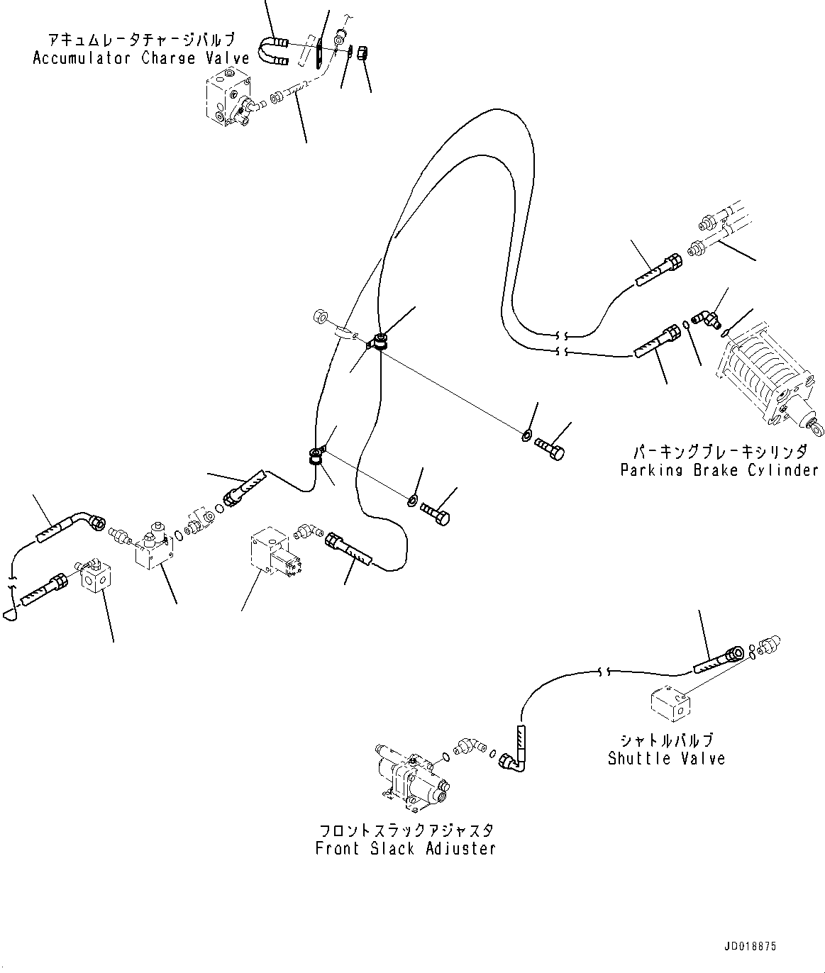 Hose(Brake Piping,Return Piping) (56B-43-27590) KOMATSU