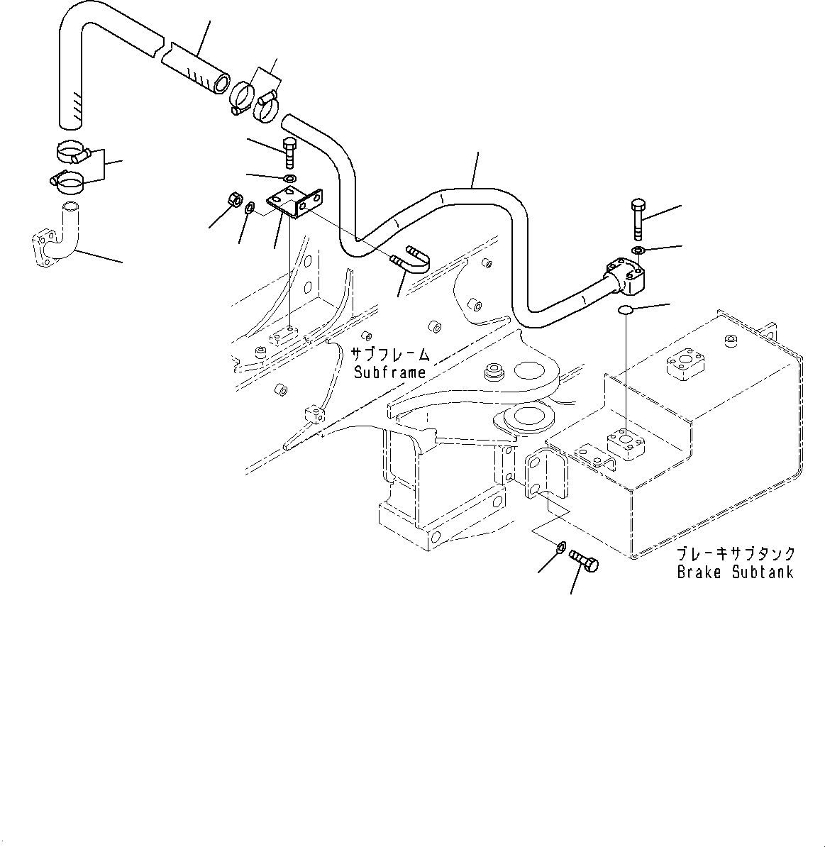Tube(Hydraulic Oil Main Pump and Oil Piping,Brake Piping) (56B-43-27520) KOMATSU