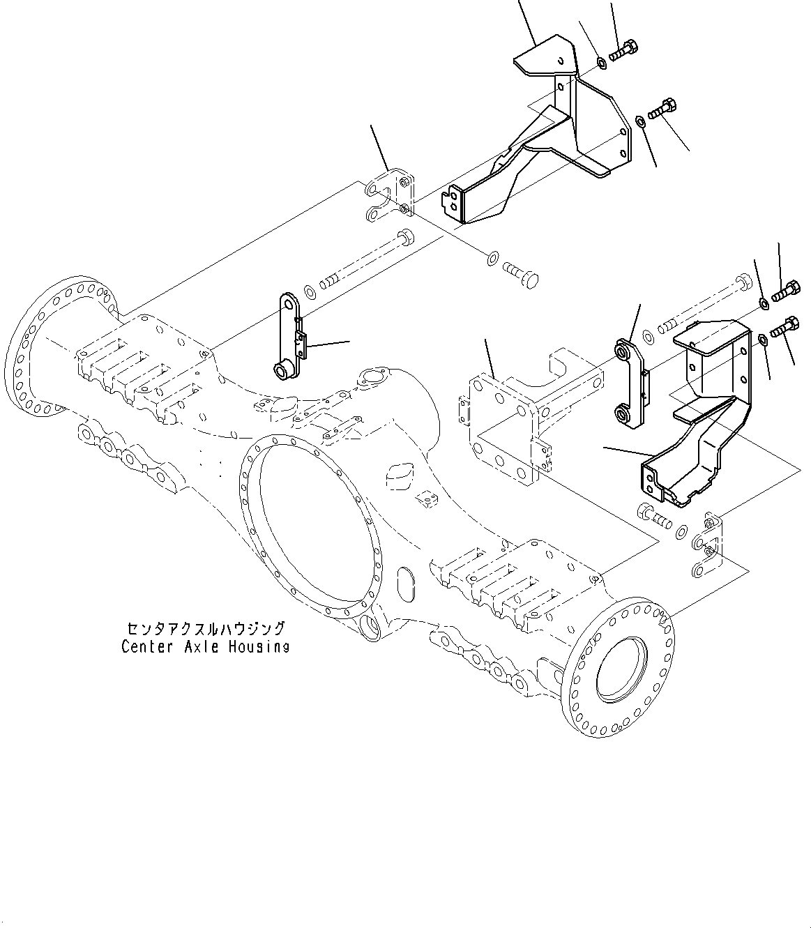 Bracket(Center Axle Support) (56B-50-12233) KOMATSU