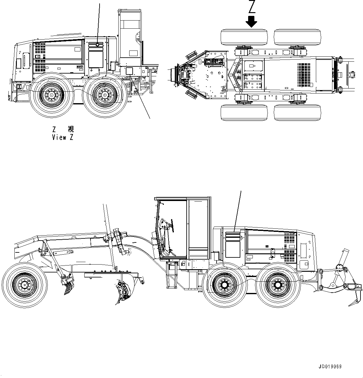 Табличка смазки 23B-53-71111 KOMATSU