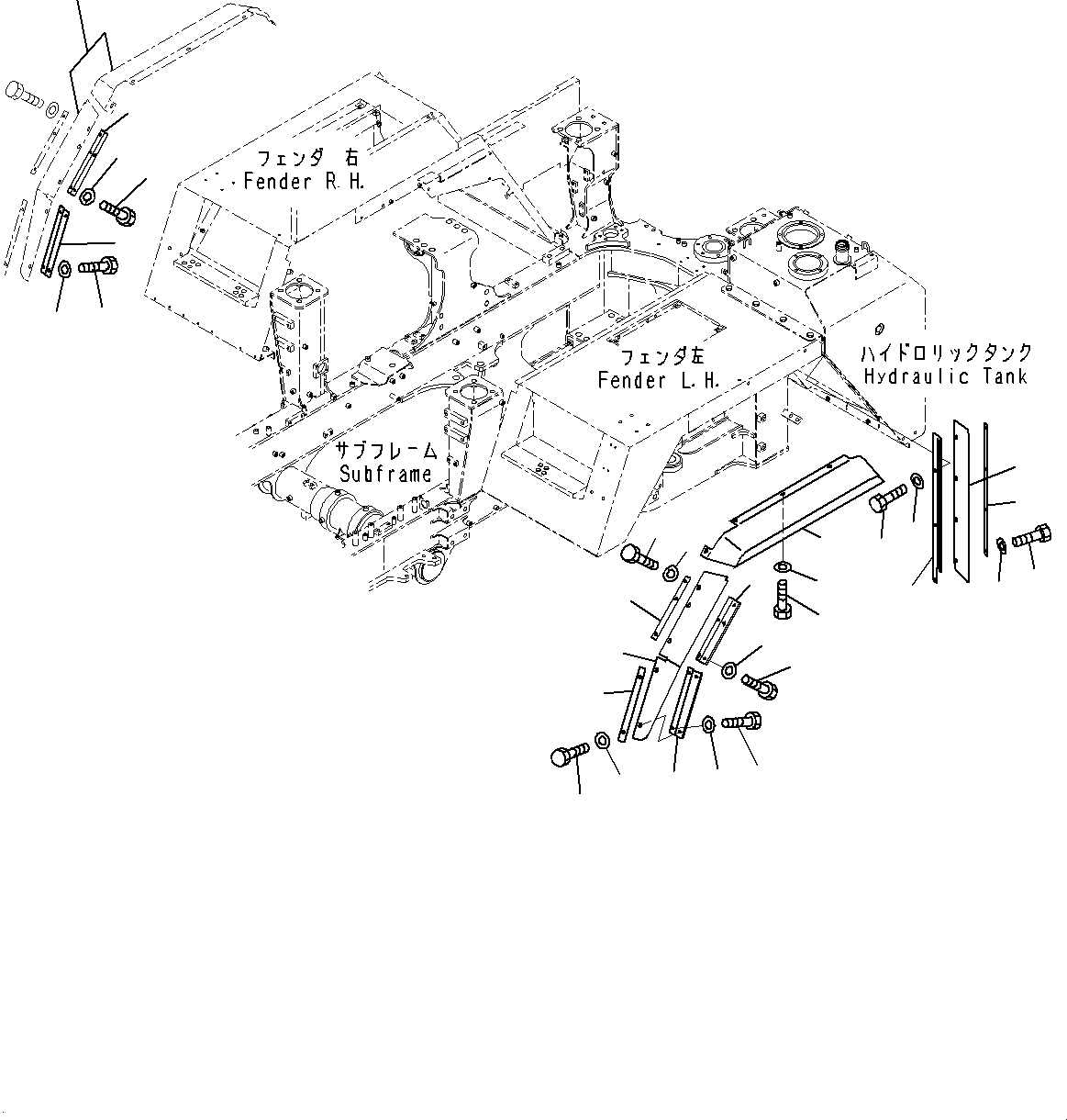 Guard(Upper Fender Mounting,Mudguard) (56B-54-18831) KOMATSU