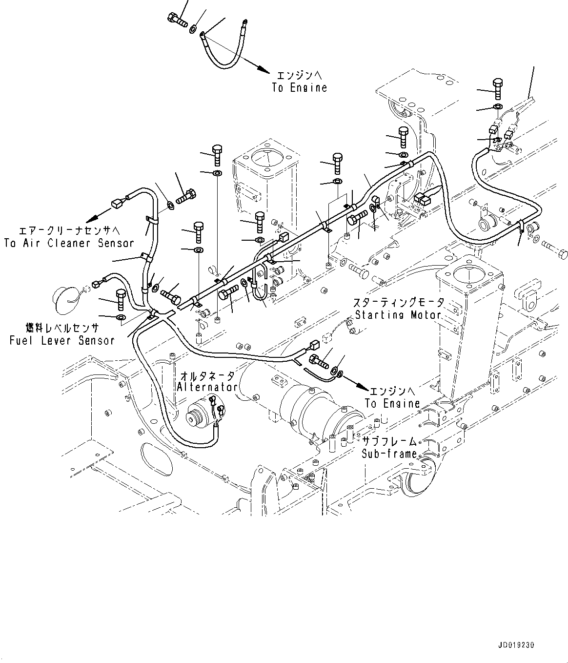 Wiring Harness(Front Electric Wiring Harness,Rear Wiring Harness) (56B-06-27111) KOMATSU