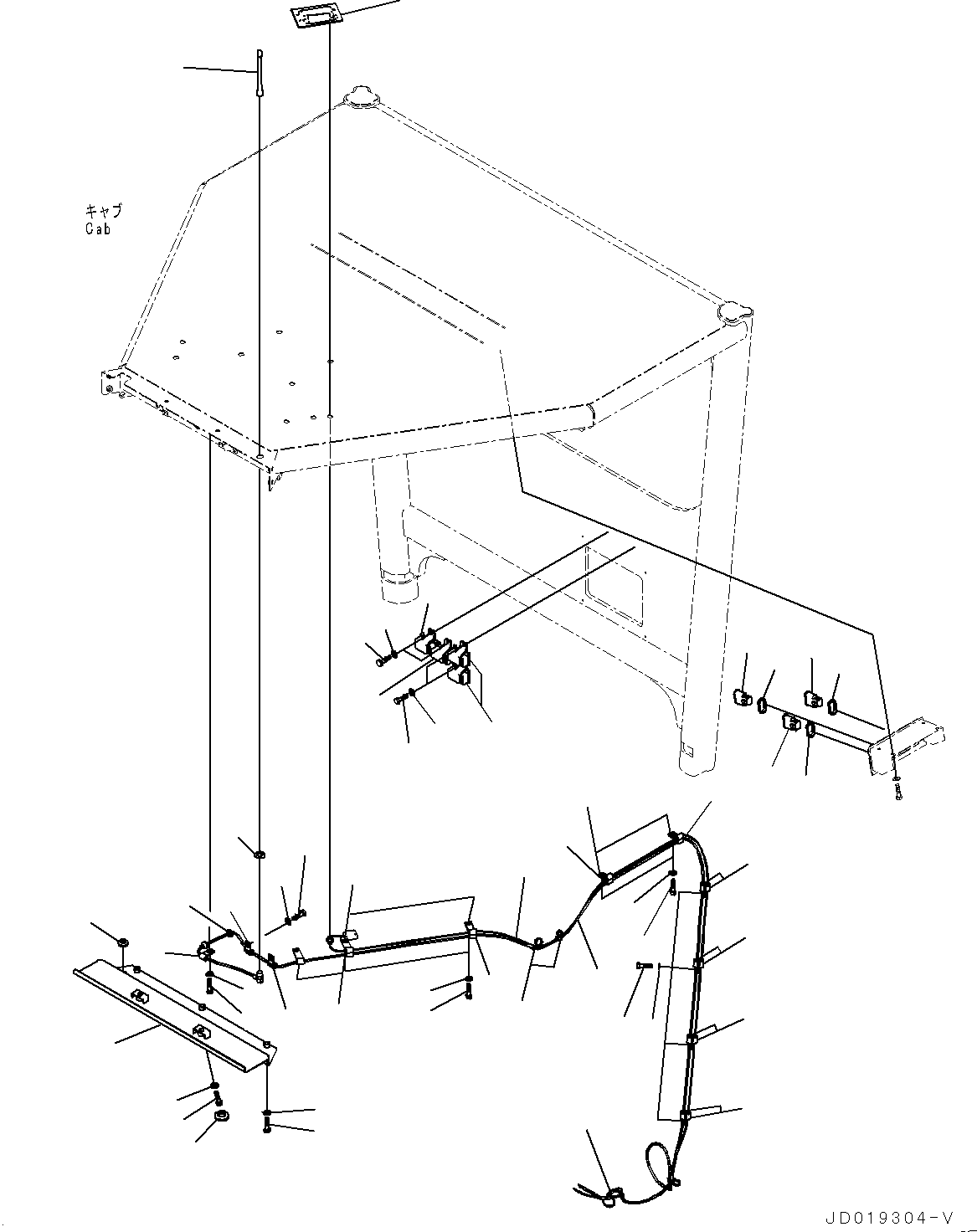 ROPS Cab Assembly, Low Height,KOMTRAX 23B-926-7202 KOMATSU