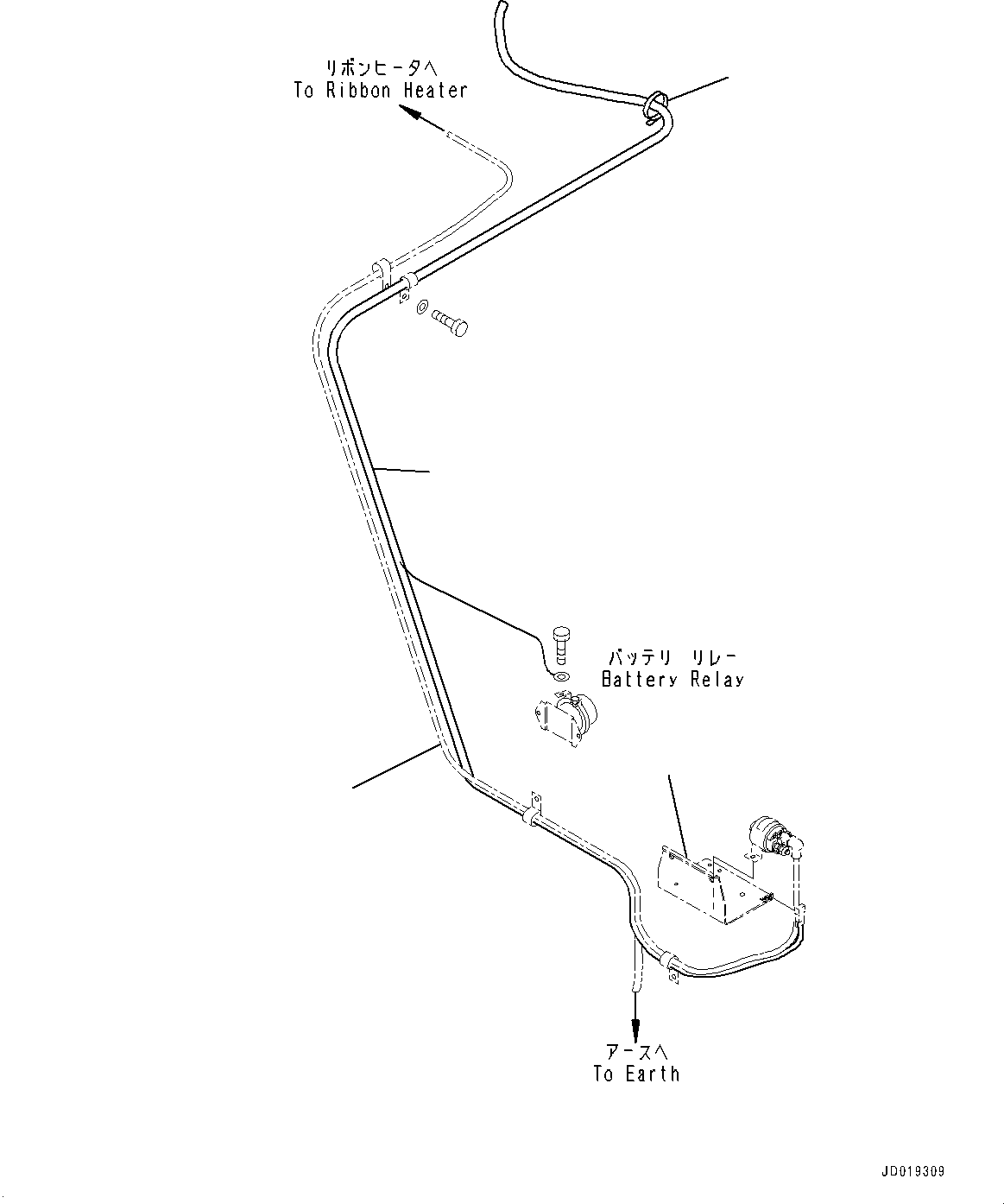 Cable(Battery and Battery Case Group,Wiring Harness) (56B-06-24571) KOMATSU