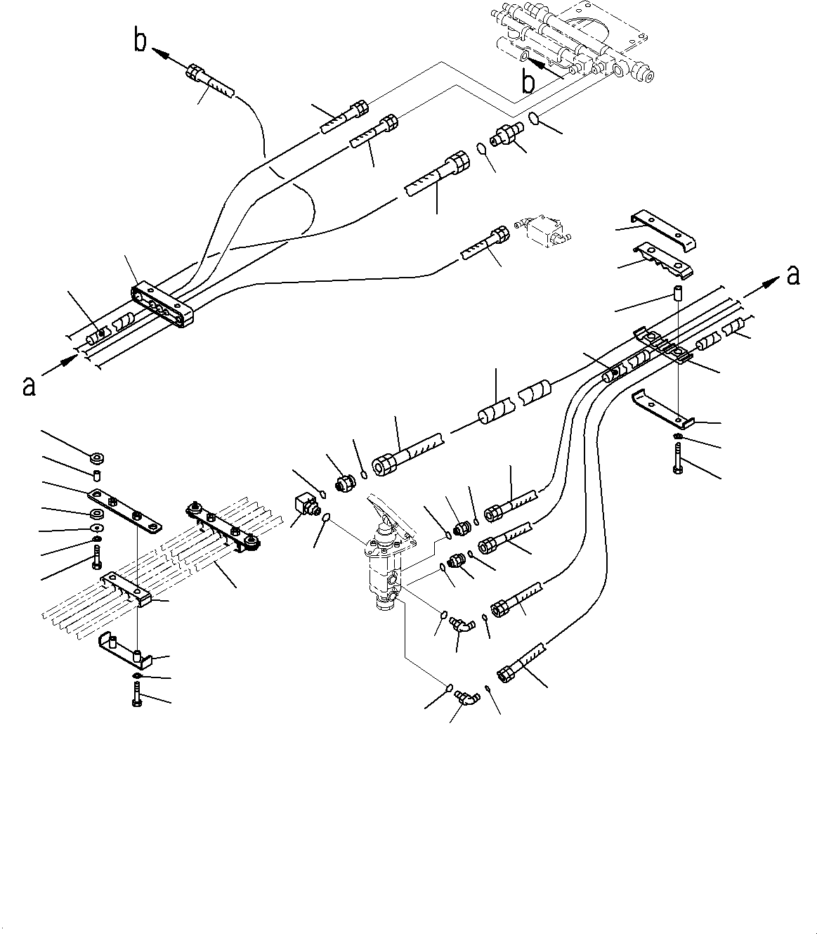 Hose(Cab,Steering Piping,With Air Suspension Type Operator's Seat,With Km/h Indication Speedometer,With Differential Lock,With Side Lamp,With 50mm Seat Belt,With AM-FM Radio,With Automatic Retarder Accelerator Control(ARAC),For Passenger Seat,R.H. Power Window,For KOMTRAX) (56D-61-23870) KOMATSU