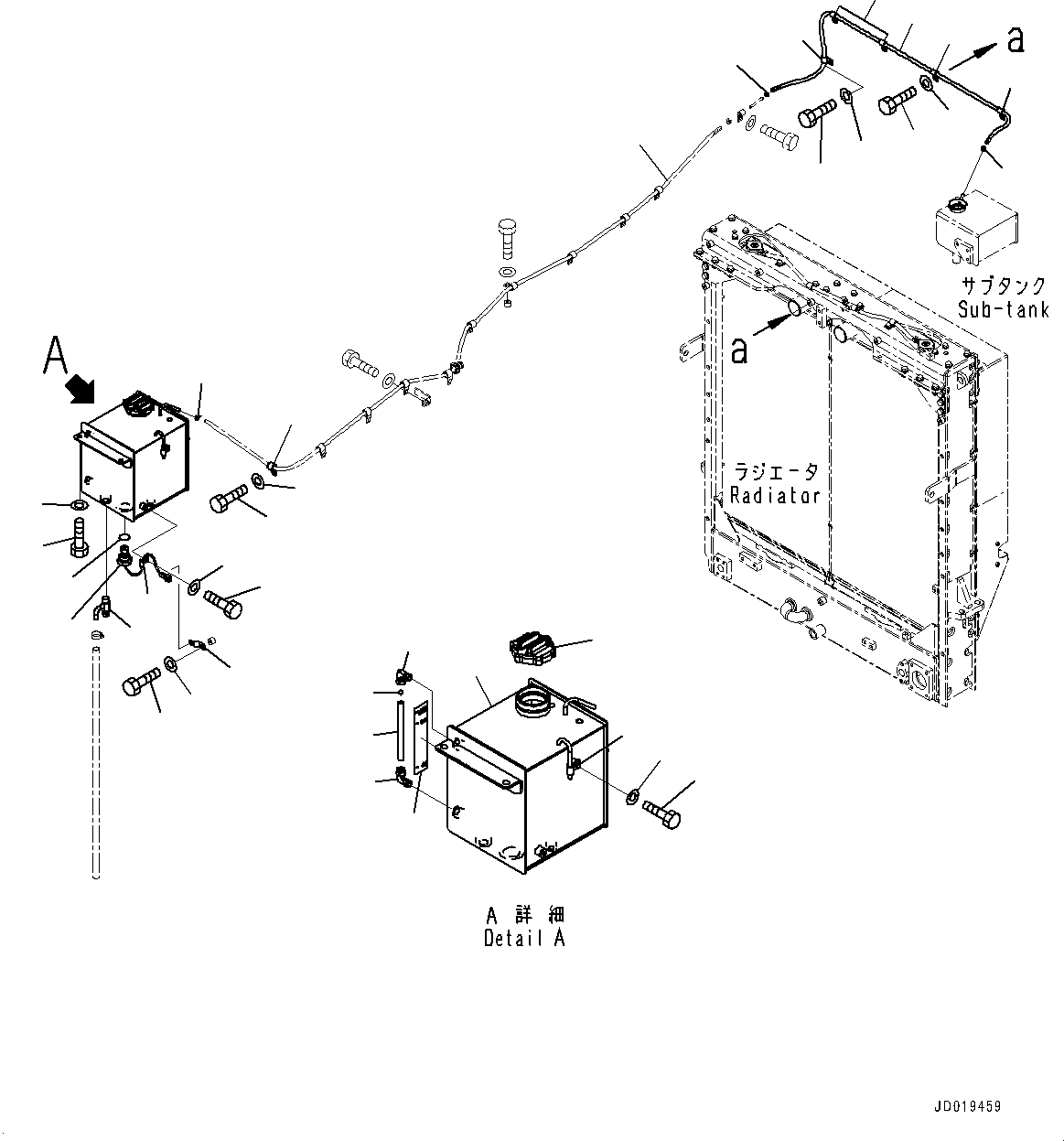 Hose(Hood Door,Sub-tank Piping) (425-03-33492) KOMATSU