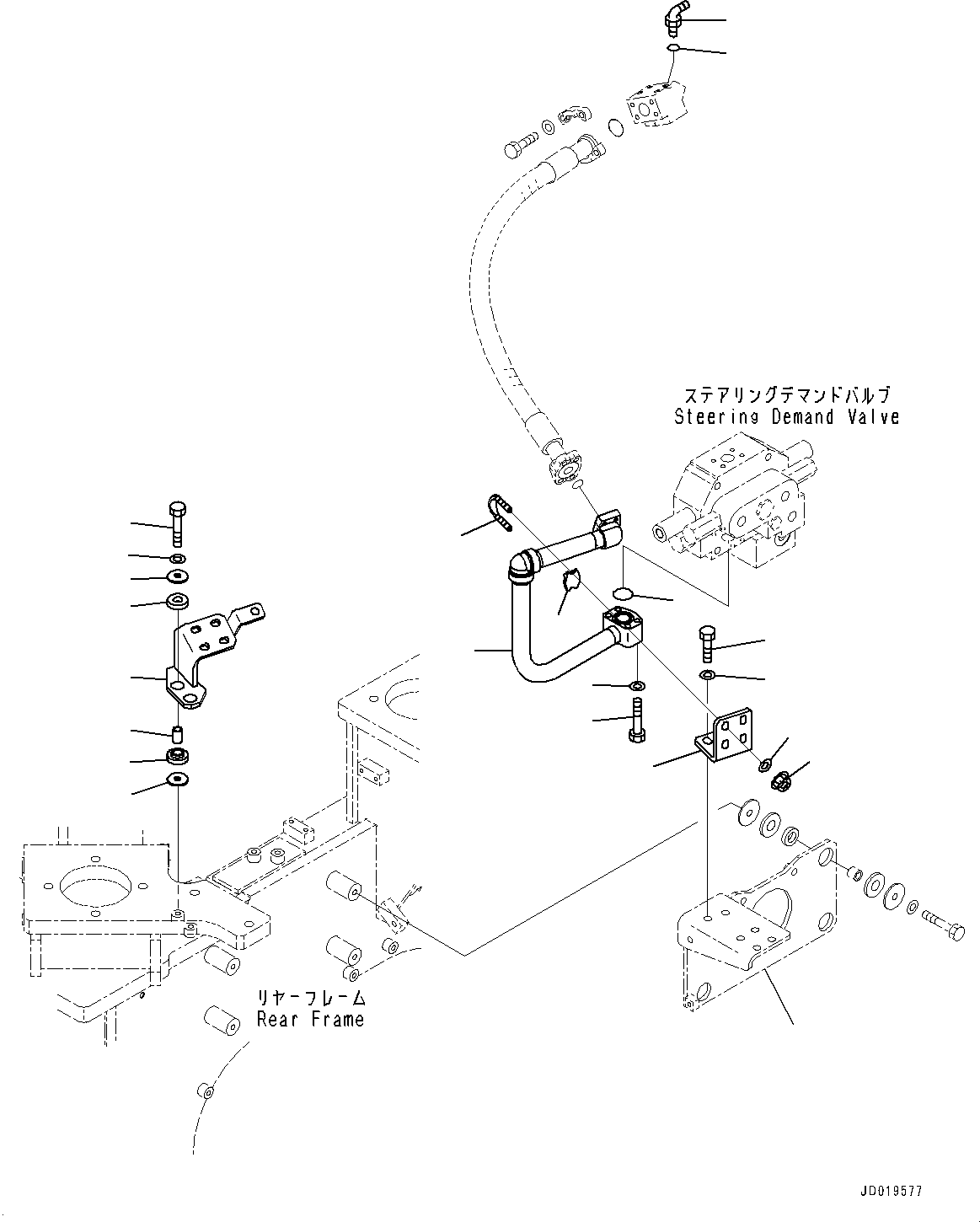 Plate(Steering Hydraulic Piping,Steering Valve Related Parts,With Inline Filter) (425-62-32291) KOMATSU