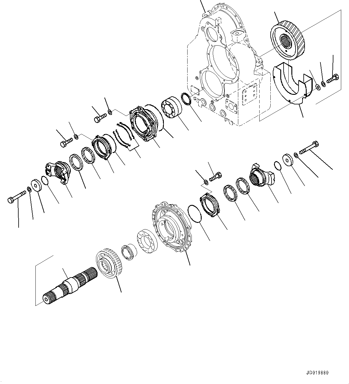 Case,(425-15-43110,07336-60312(3),07000-73022(3),01010-81035(6),01643-31032(6))(Torque Converter and Transmission,Transfer Case,With Lockup Type) (425-15-33115) KOMATSU