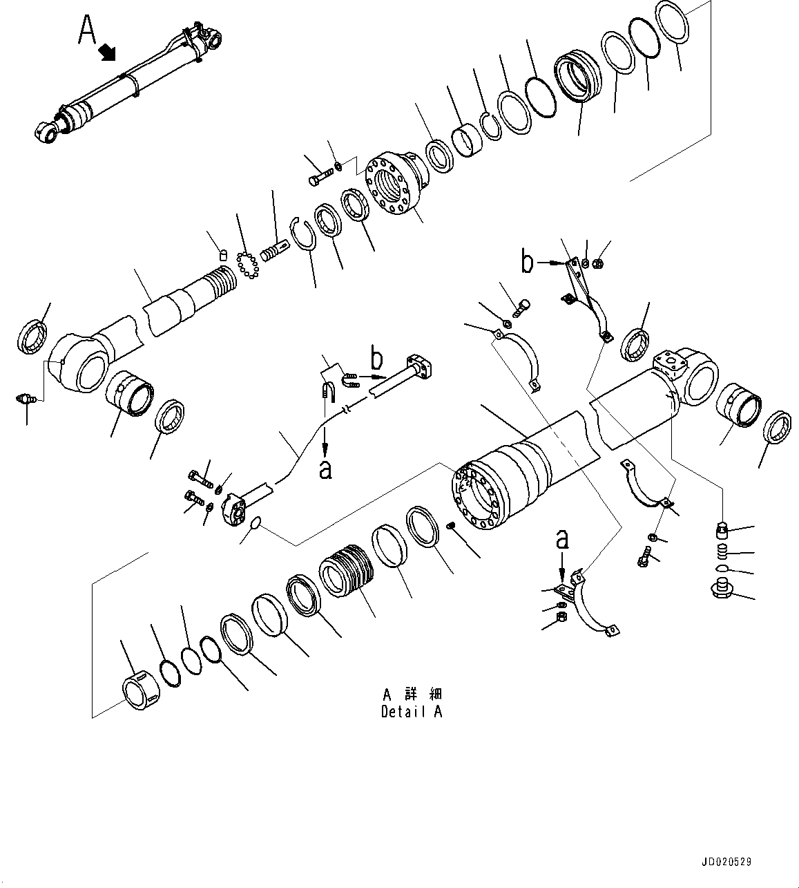 Цилиндр в сборе 707-01-0CE31 KOMATSU