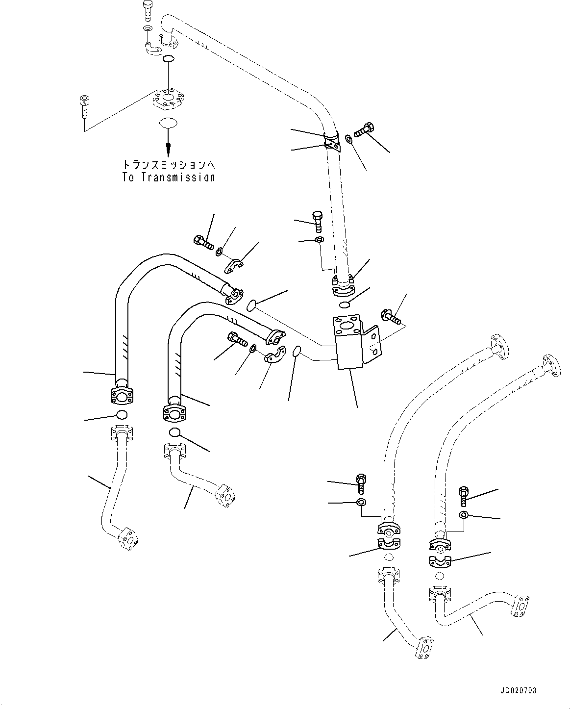 Tube(Brake Control,Oil Filter Piping) (427-16-21140) KOMATSU