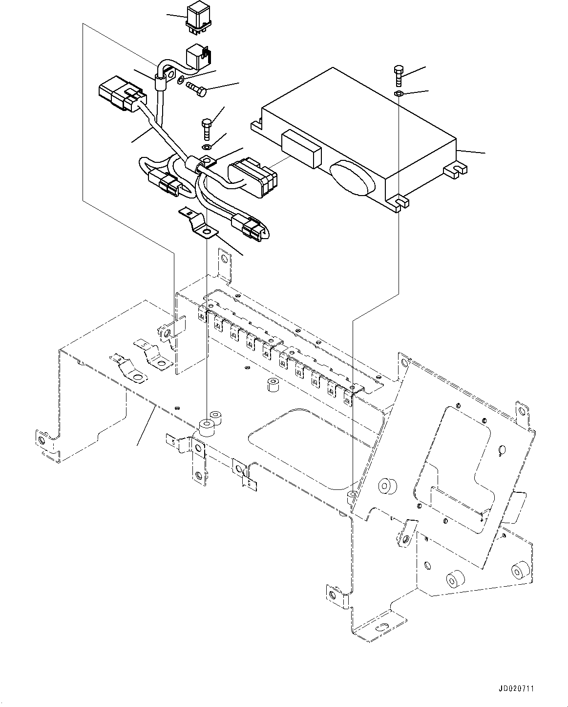 Bracket(ROPS Cab,Electric Parts,With Air Conditioner,KOMTRAX,Joystick Steering System) (425-06-31114) KOMATSU