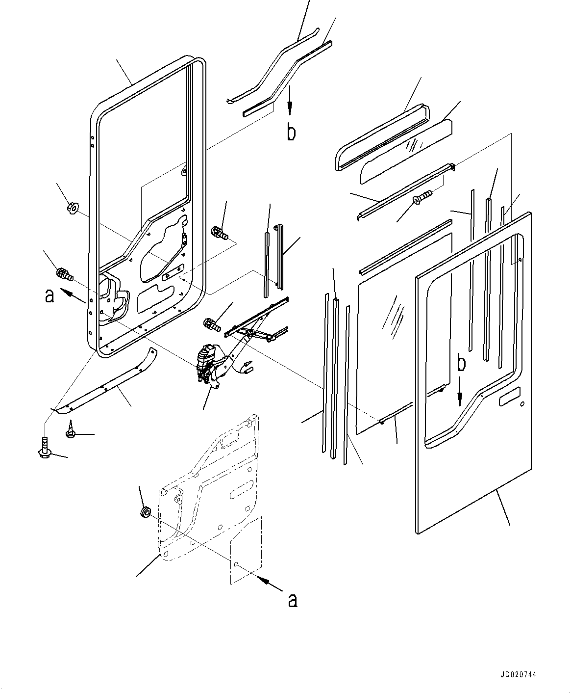 Rod(Cab,Door Cover, L.H.) (423-56-21730) KOMATSU