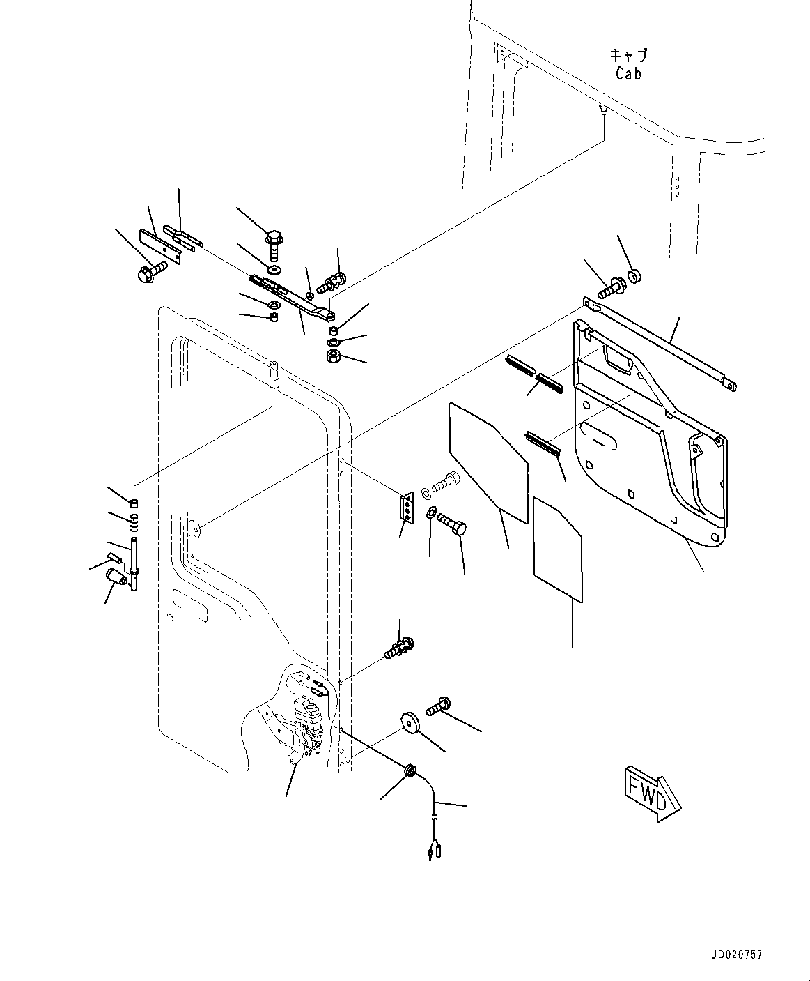 Regulator(Cab,Door, R.H.) (426-56-21520) KOMATSU