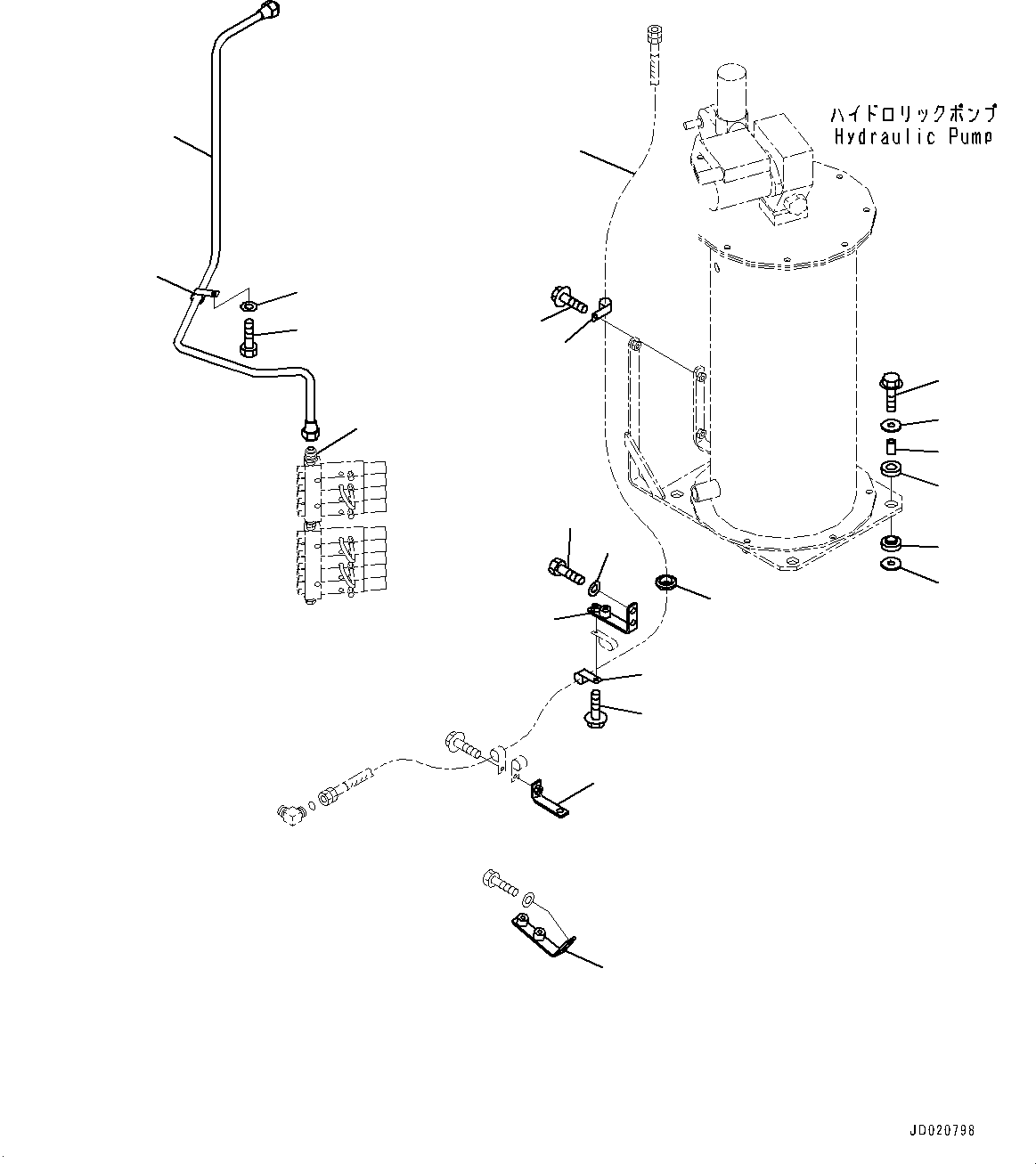Hose, Face Seal Type(Auto-greasing System,Grease Pump) (02765-00421) KOMATSU