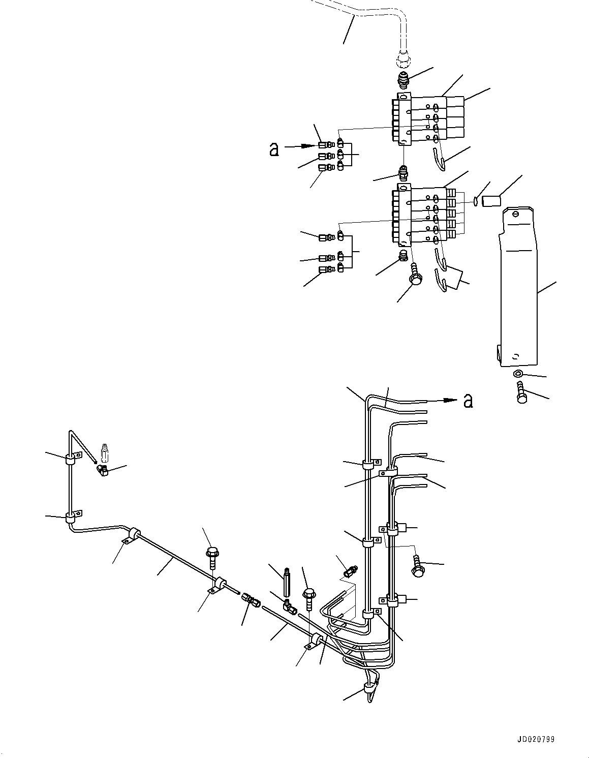 Tube(Auto-greasing System,Front Frame Injector Piping) (427-S95-5371) KOMATSU