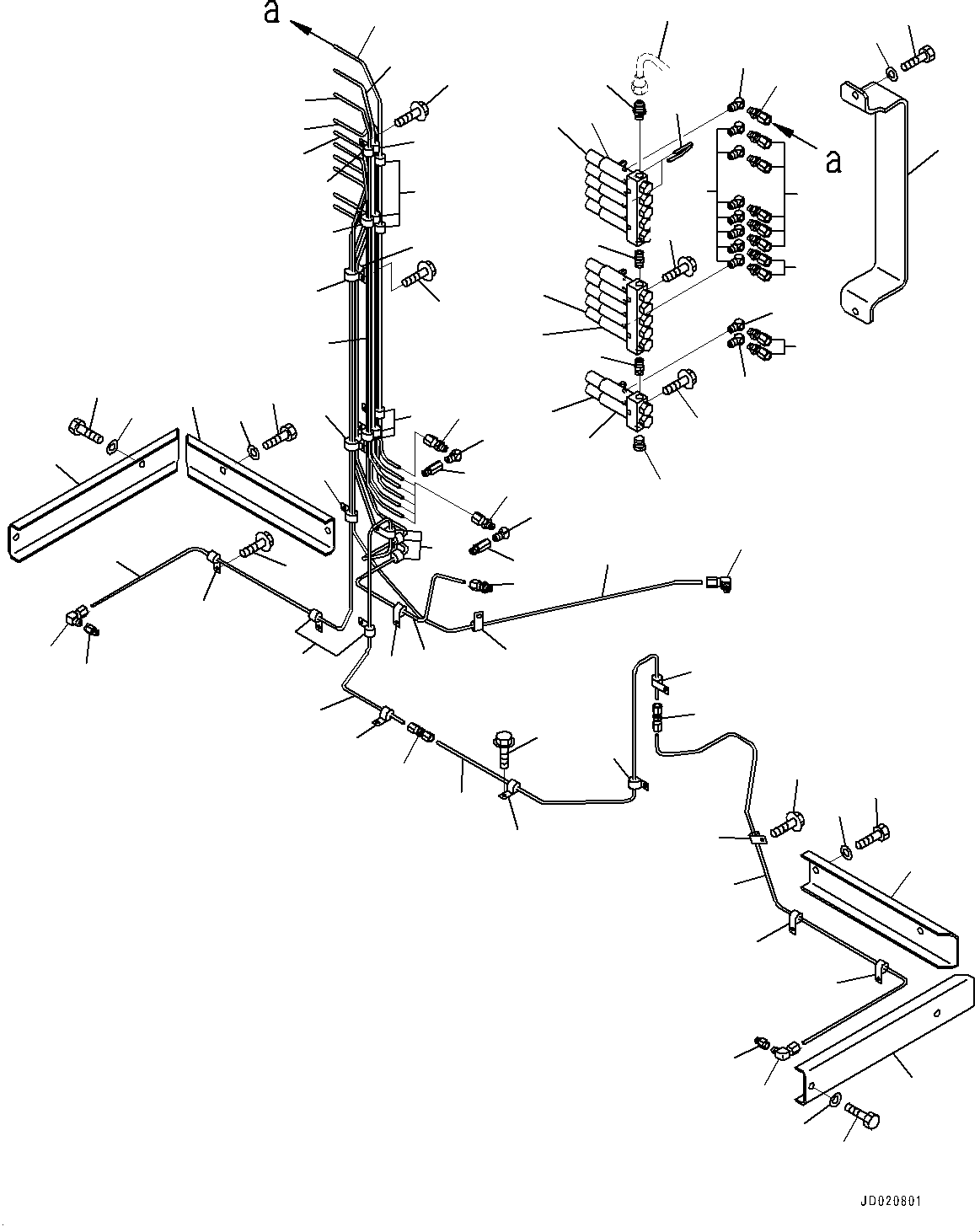 Tube(Auto-greasing System,Pressure Gauge and Front Frame Injector Piping,With Auto-greasing System) (427-S95-5660) KOMATSU