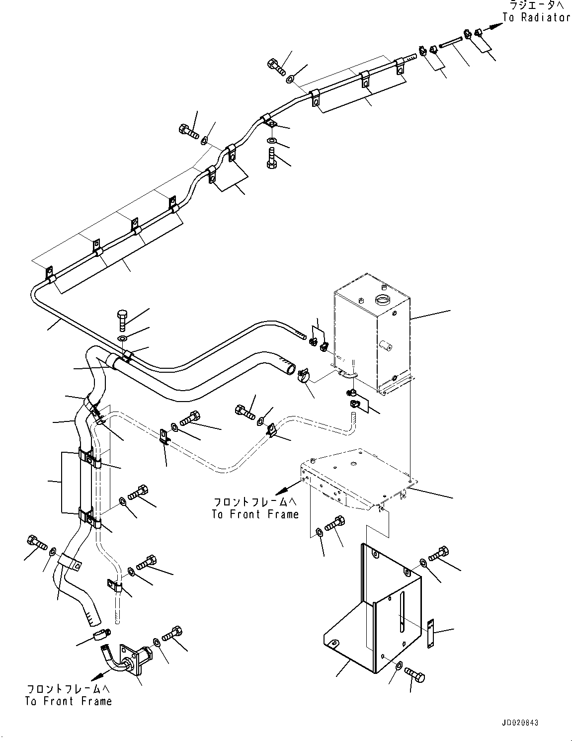 Tank(Radiator,Air Cooler Piping and Sub-tank) (427-03-23210) KOMATSU