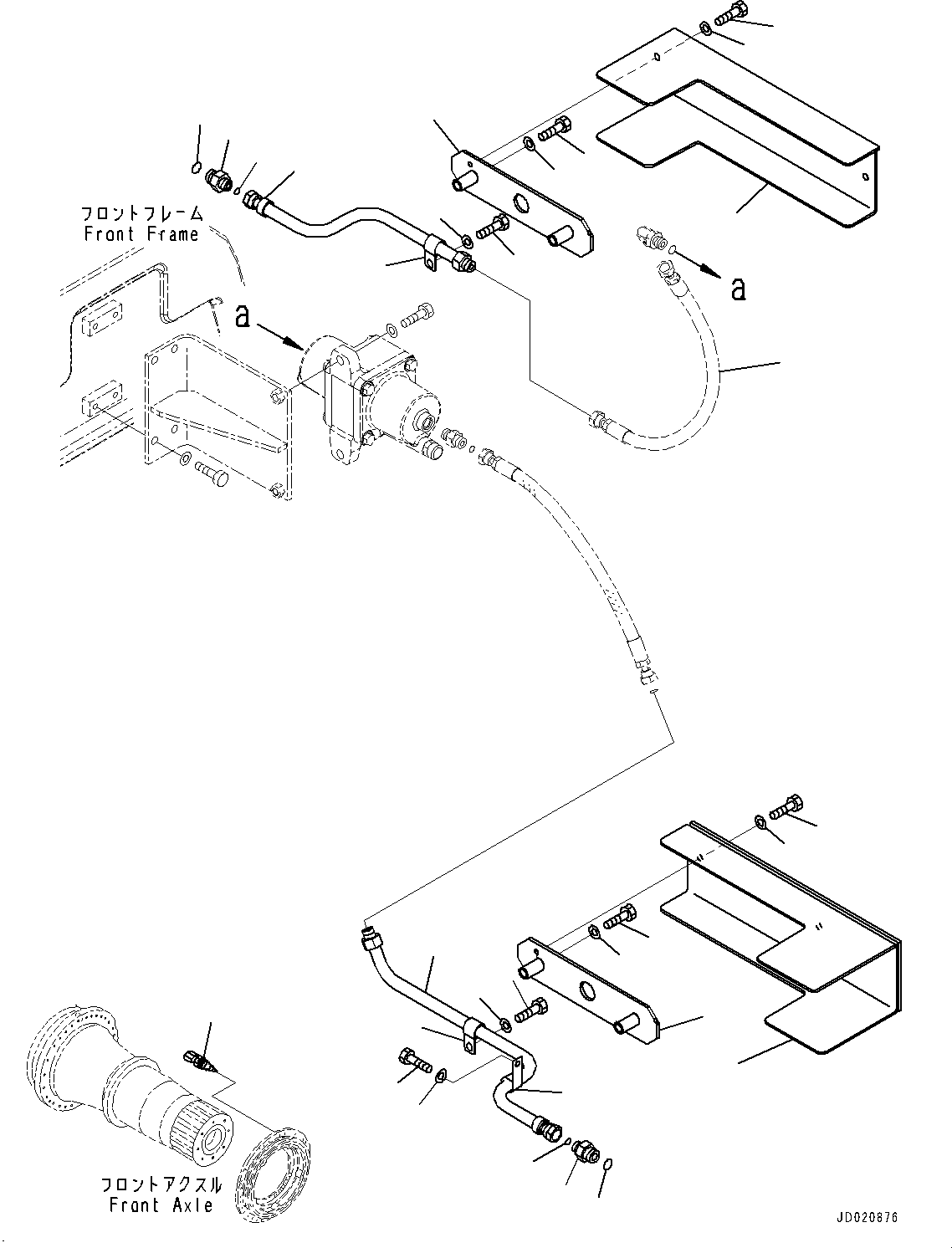 Hose, Face Seal Type(Brake Piping,Parking Brake Piping,With Advanced Joystick Steering System(AJSS)) (02753-00406) KOMATSU