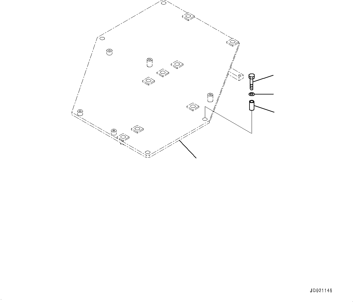 Bracket(Loader Control Valve,Mounting,With Remote Boom Positioner) (427-62-23991) KOMATSU