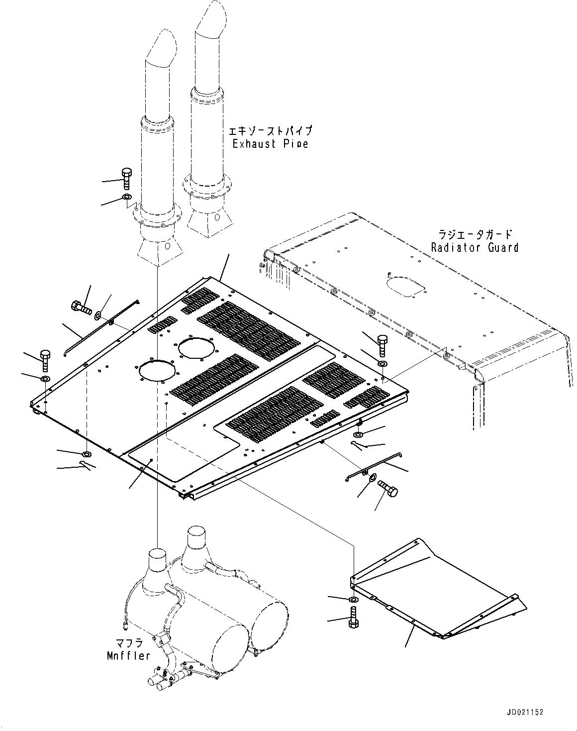 Hood, Top 427-54-32880 KOMATSU