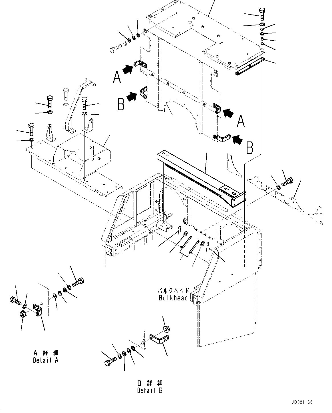 Bracket(Bulkhead,Cover) (427-54-25751) KOMATSU