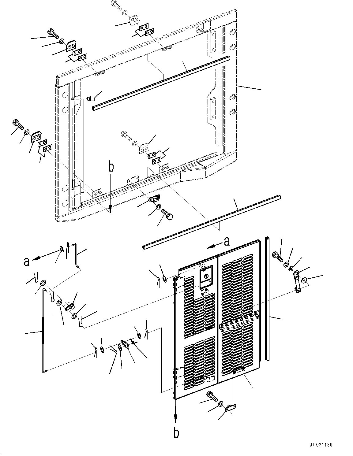 Plate(Hood Door,L.H.) (427-54-21610) KOMATSU