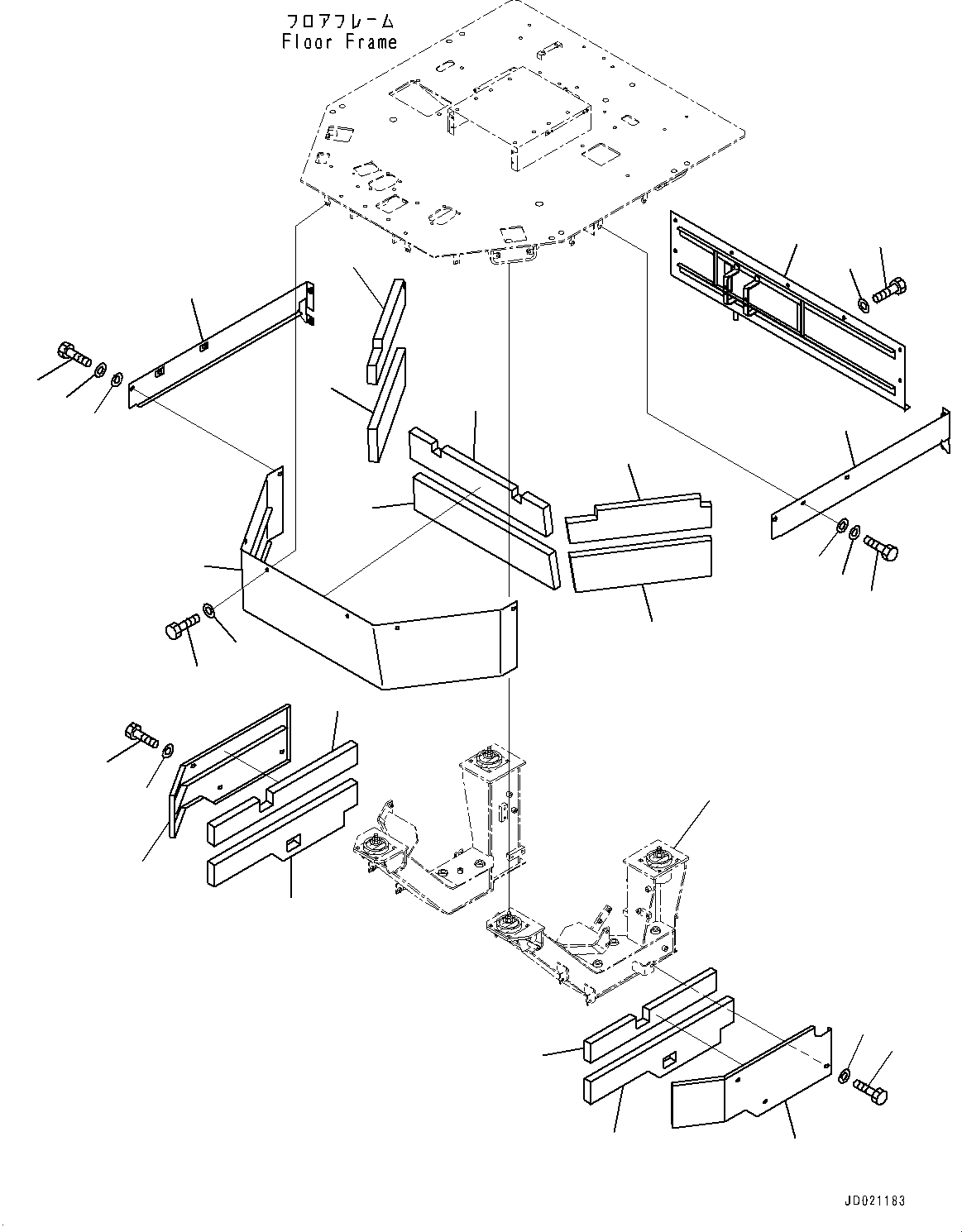 Support,L.H.(Floor Support,L.H.) (427-54-26671) KOMATSU