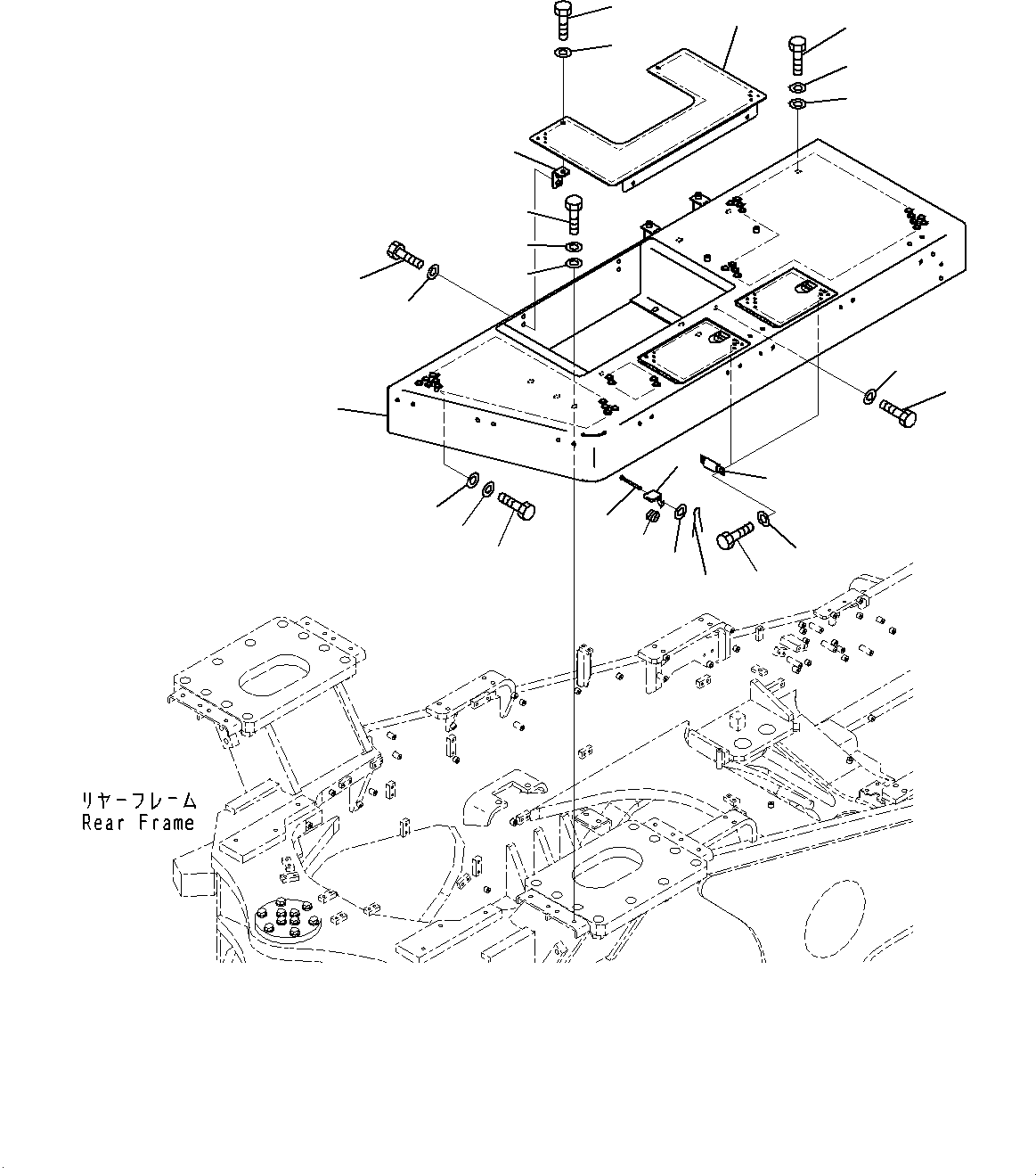 Frame, Floor, L.H. 427-S05-6460 KOMATSU