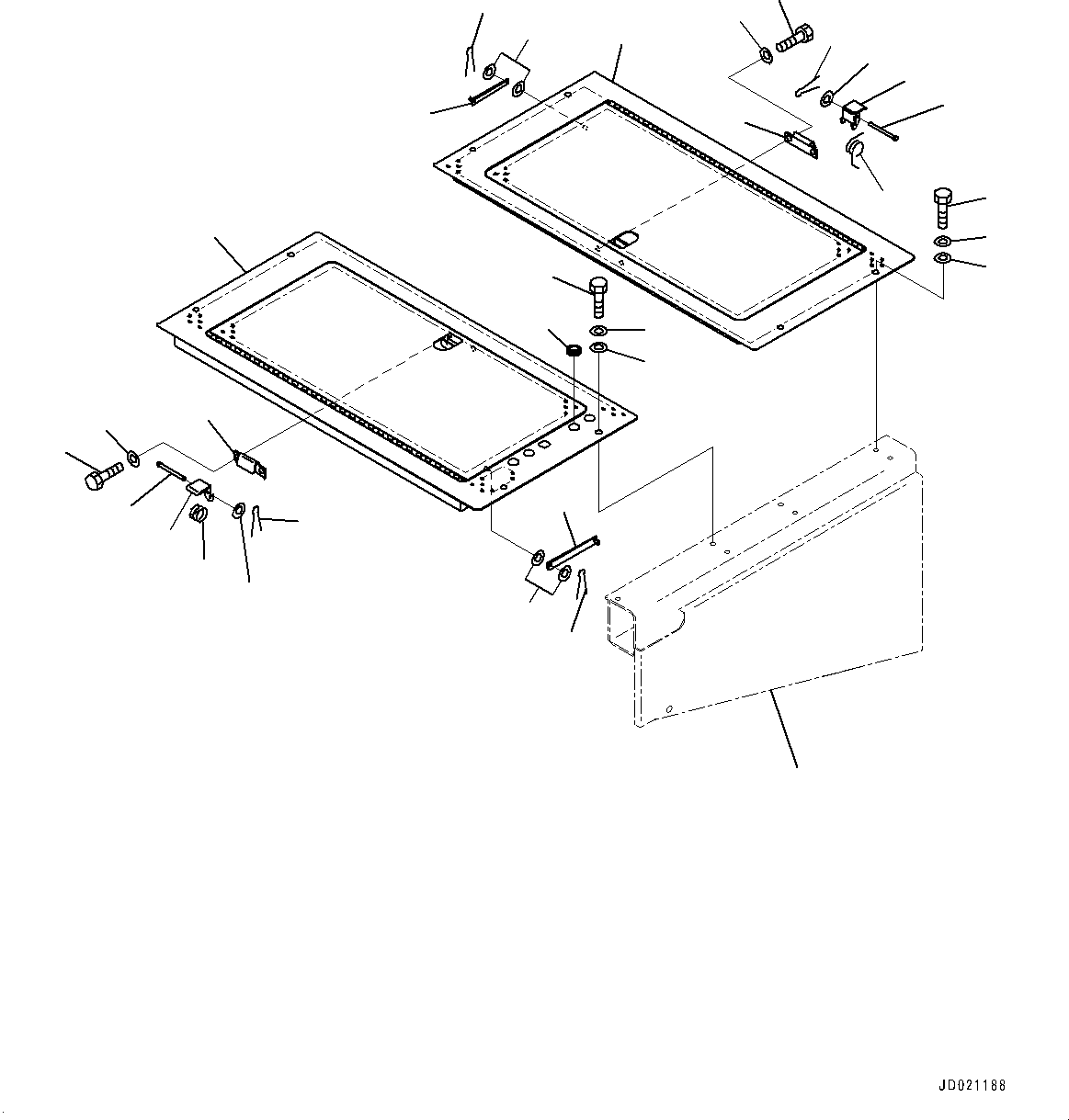 Cover,L.H.(Bulkhead,Mounting Parts) (427-54-26550) KOMATSU