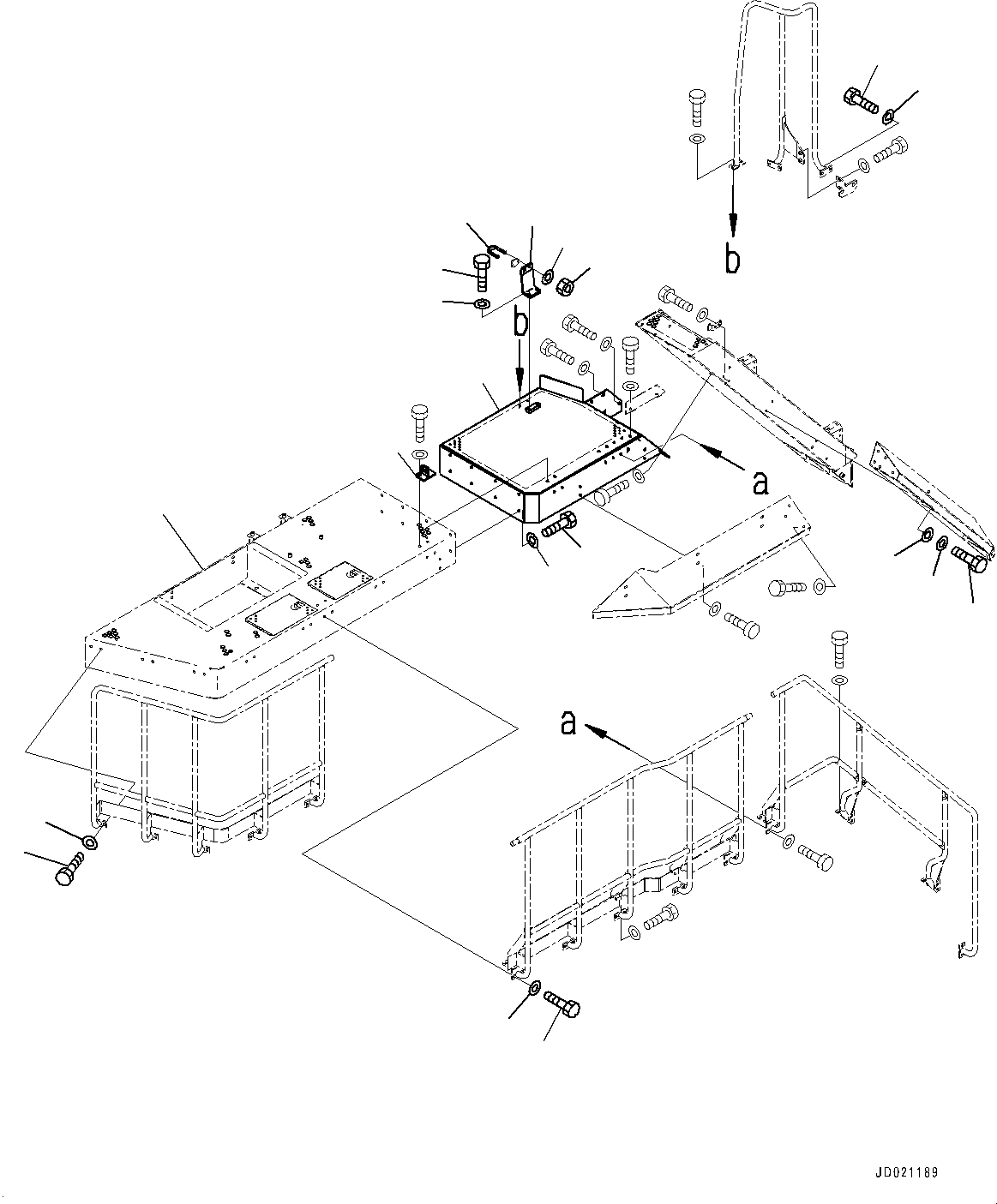 Frame,Floor,L.H.(Rear Fender and Ladder,Floor Frame, L.H.,With Hot Area Arrangement (55 deg C)) (427-S05-6470) KOMATSU