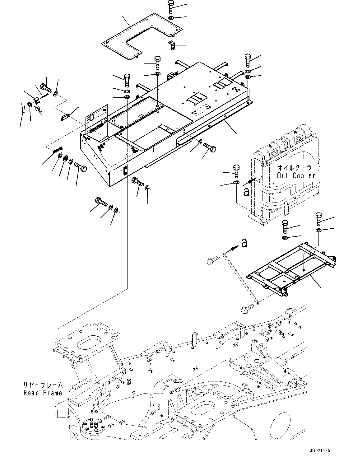 Frame, Floor, R.H. 427-S05-5432 KOMATSU