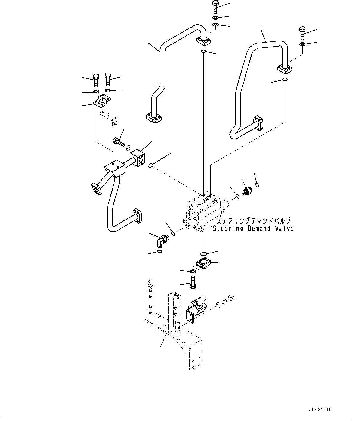 Bracket(Hydraulic Piping,Mounting) (427-62-12534) KOMATSU