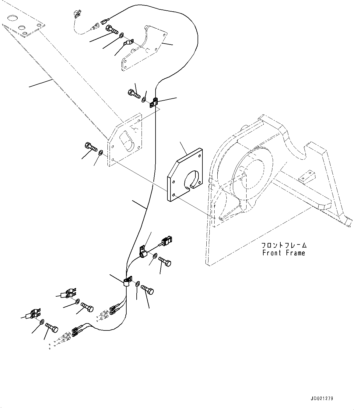 Support,R.H.(Front Lamp R.H.,Additional Front Working Lamp,Reinforced Wiring Harness) (427-06-23320) KOMATSU