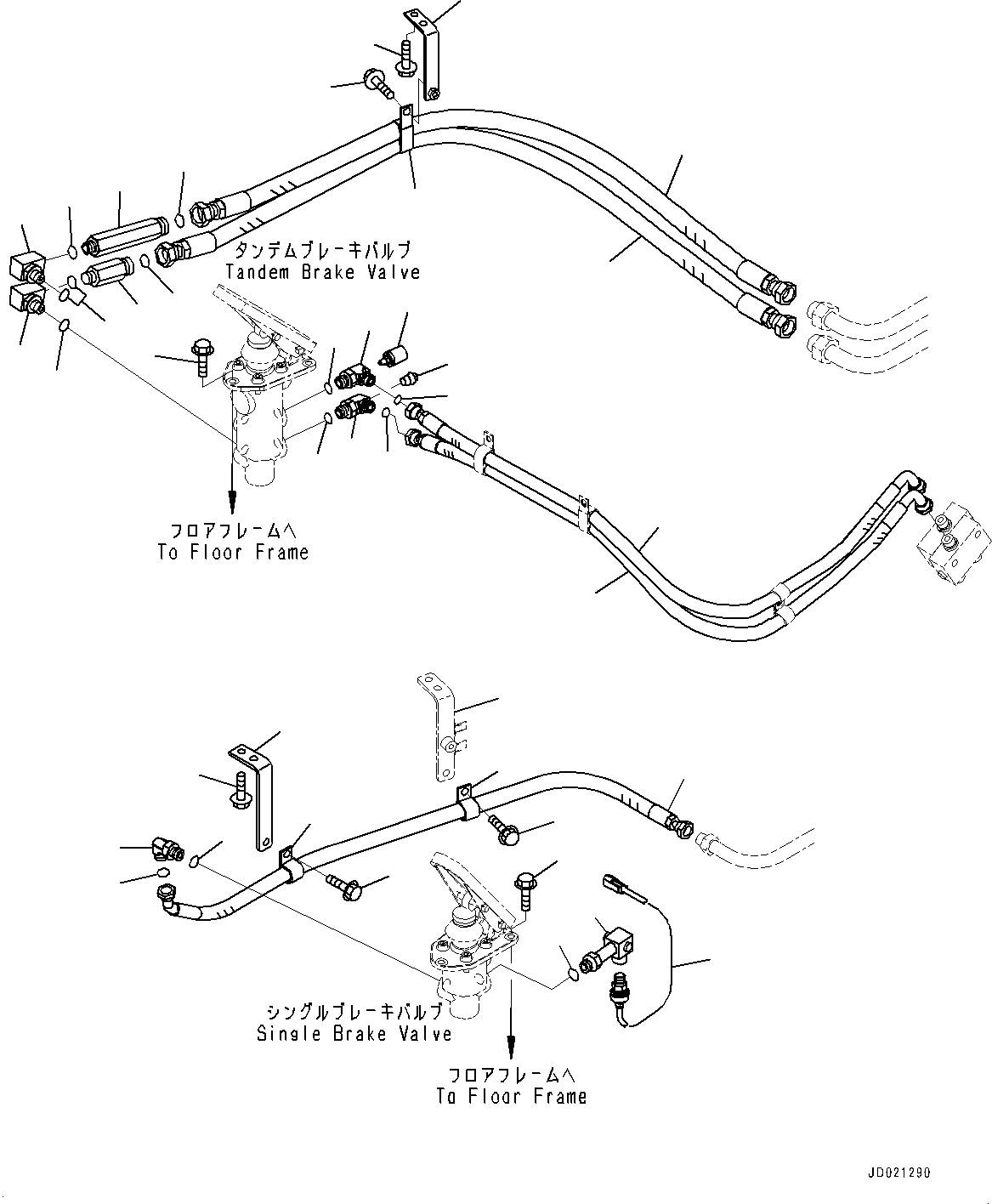 Bracket(Floor,Brake Piping) (427-43-29410) KOMATSU
