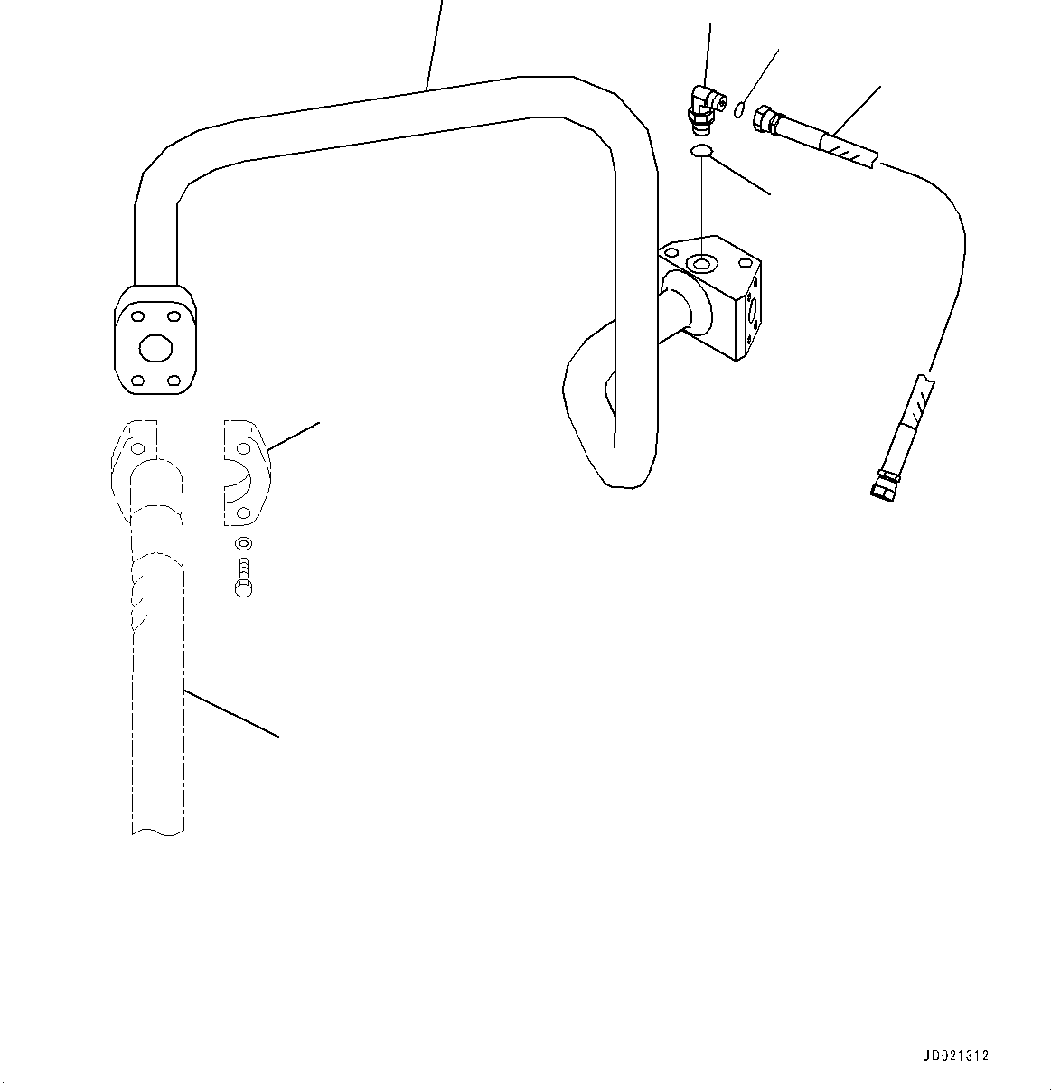 Flange, Split(Hydraulic Piping,Steering Pump Piping) (07371-51470) KOMATSU