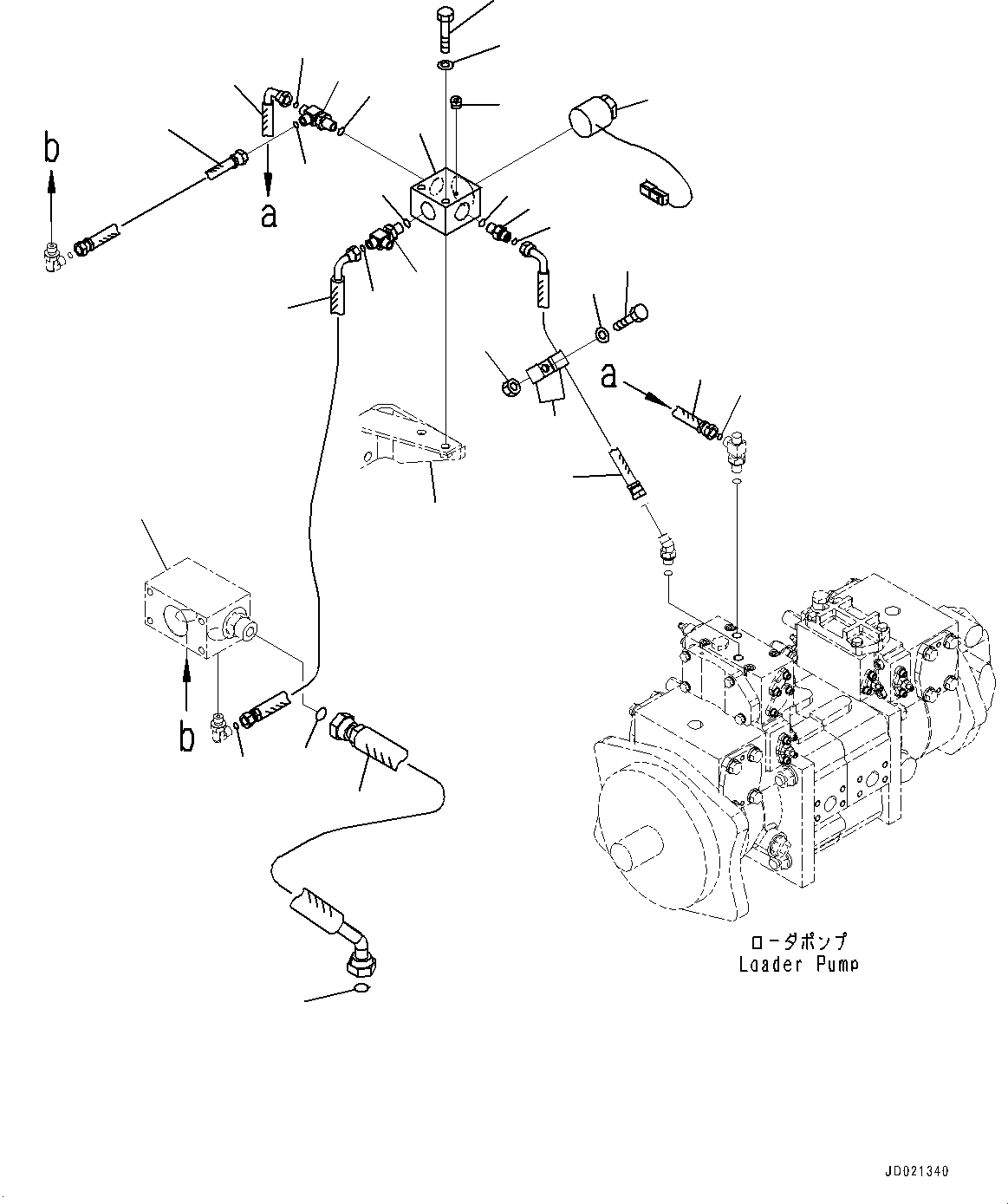 Bracket(Hydraulic Piping,PPC Valve Piping, Rear,With Brake Oil Cooling System,Active Working System) (427-S05-5930) KOMATSU