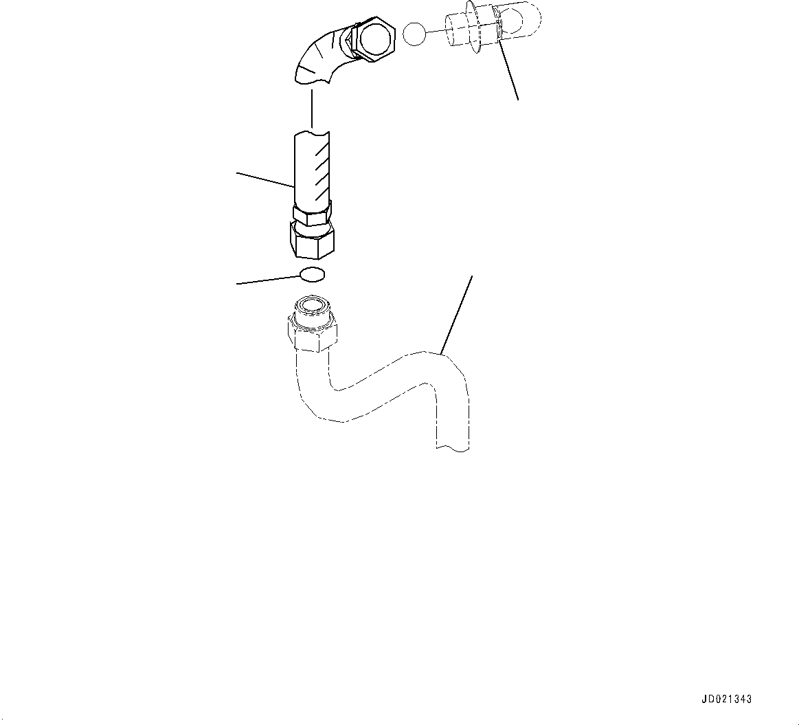 Tube(Brake Piping,Suction and Drain Piping) (427-43-28781) KOMATSU