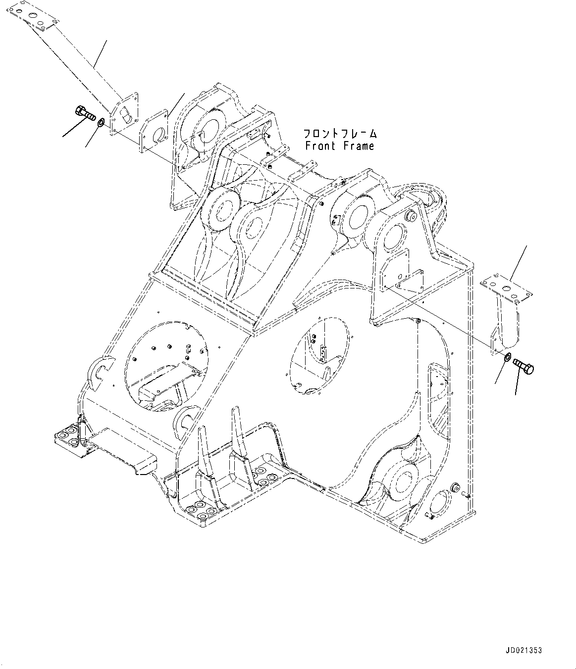 Support,L.H.(Front Lamp L.H.,Additional Front Working Lamp,Reinforced Wiring Harness) (427-06-23310) KOMATSU