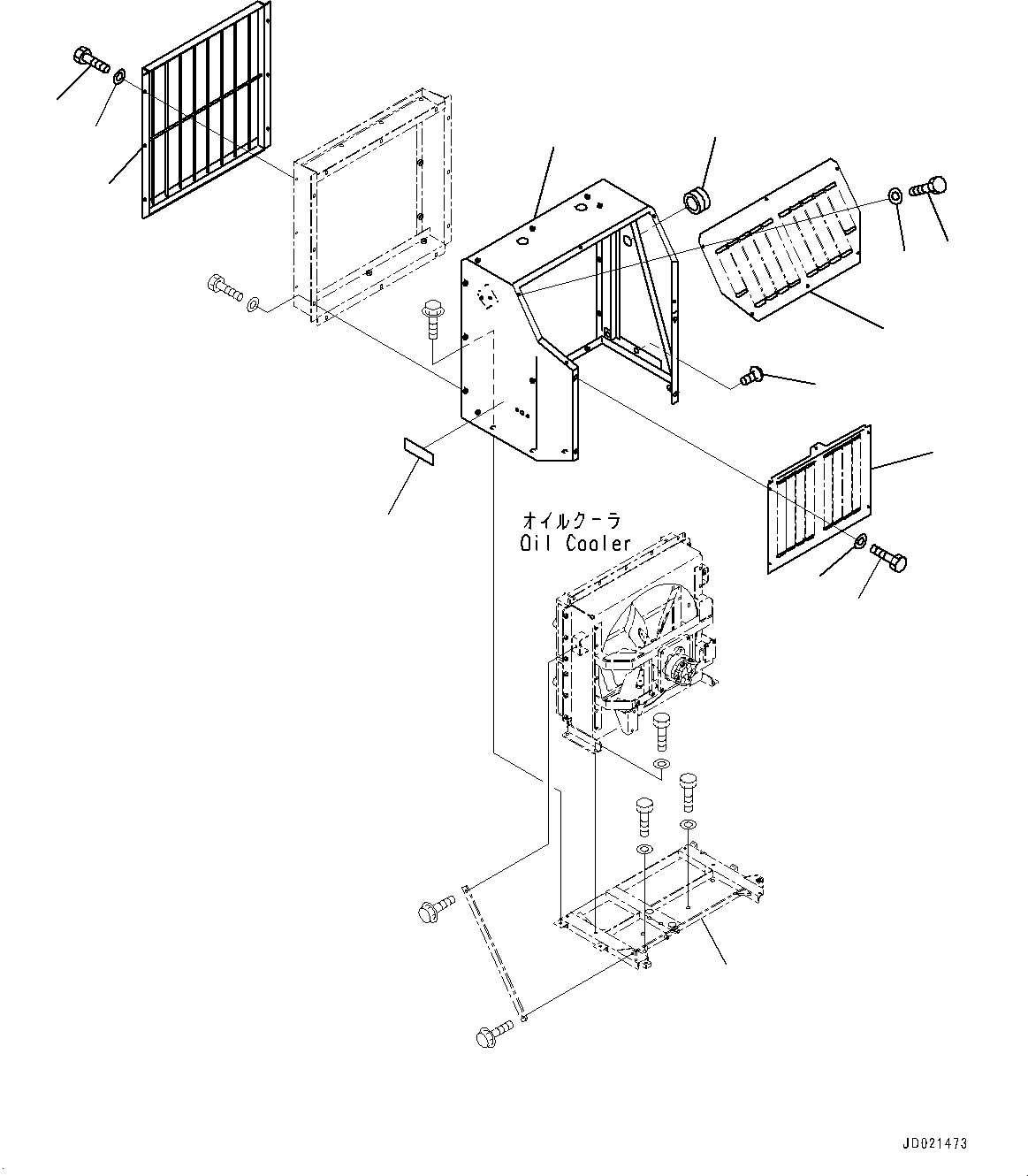Bracket(Rear Fender and Ladder,Floor Frame, R.H.,With Auto-greasing System) (41F-S05-1640) KOMATSU